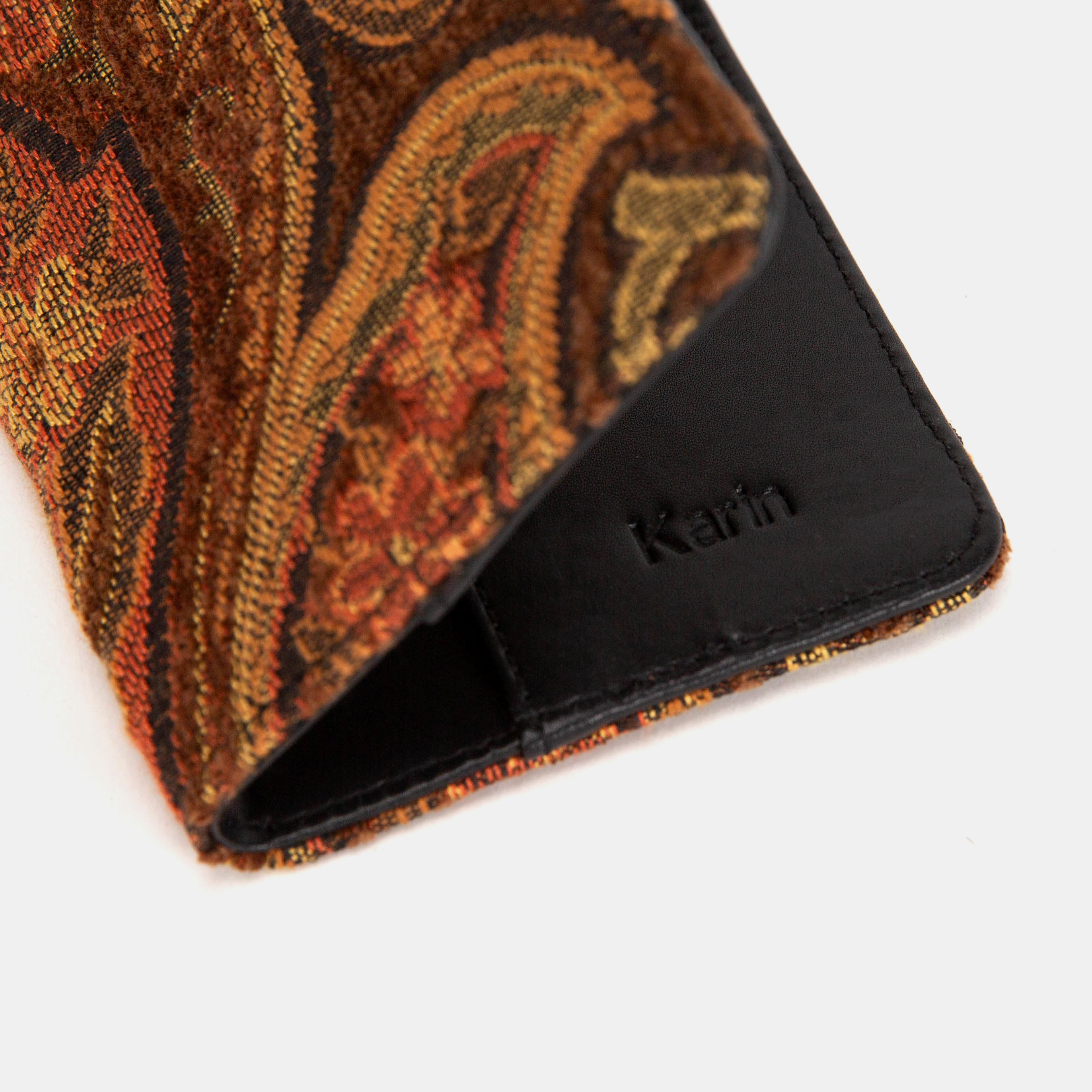 Damask D. Brown Passport Cover customization