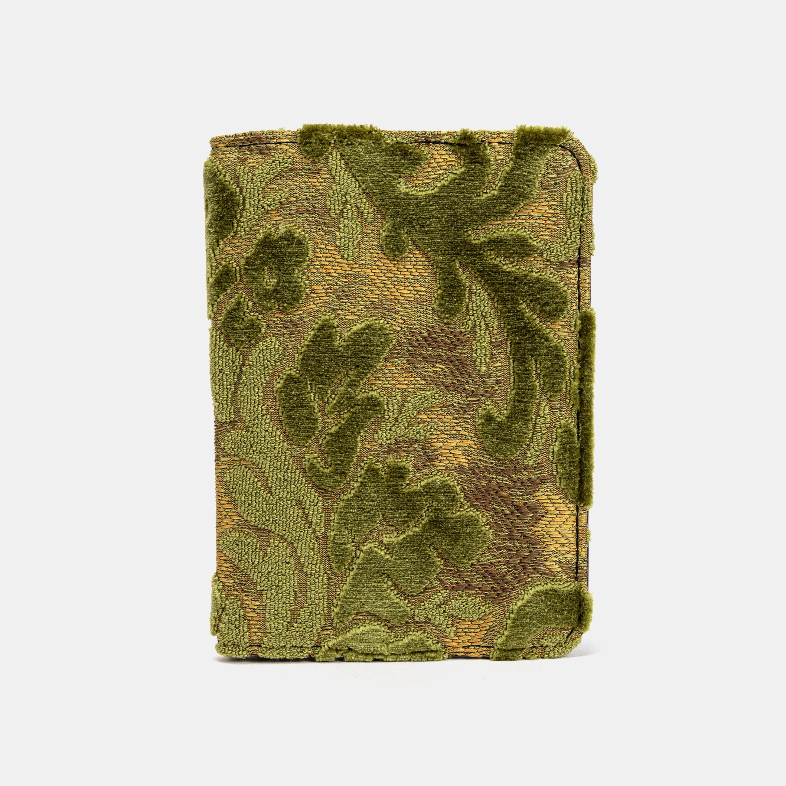 Burnout Velvet Fern Green  Passport Cover Carpetbag of America main