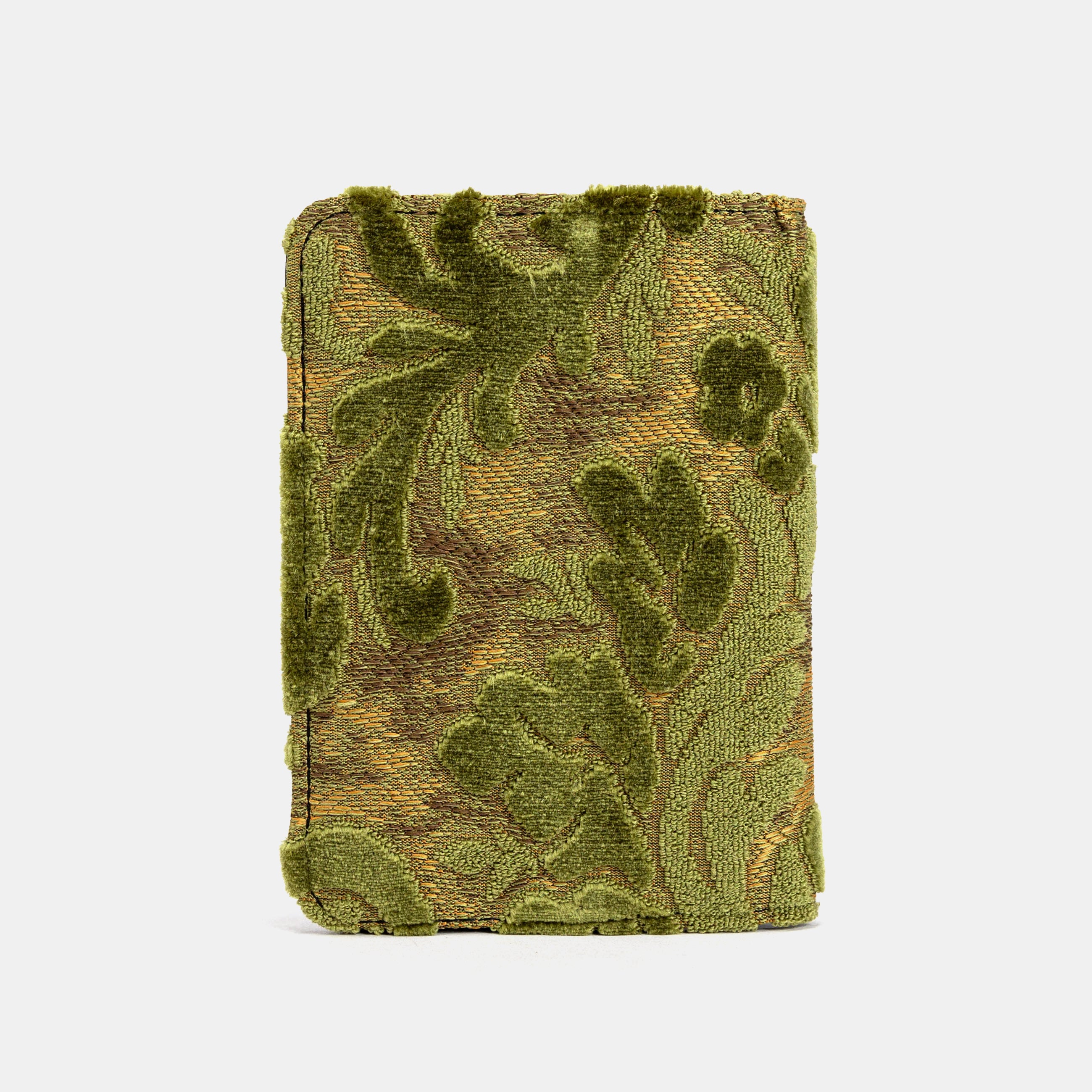 Burnout Velvet Fern Green  Passport Cover Carpetbag of America back