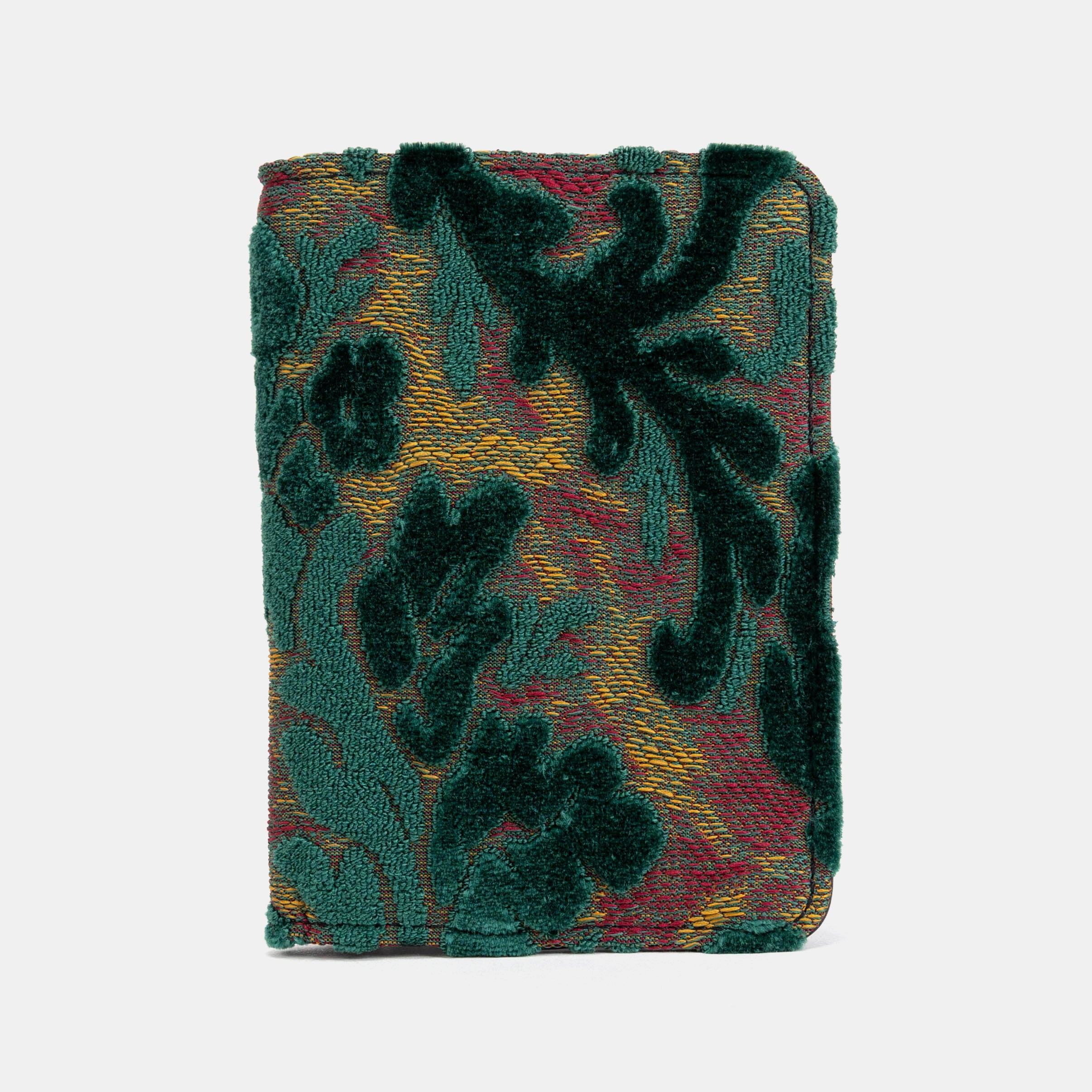 Burnout Velvet Jade Green Passport Cover