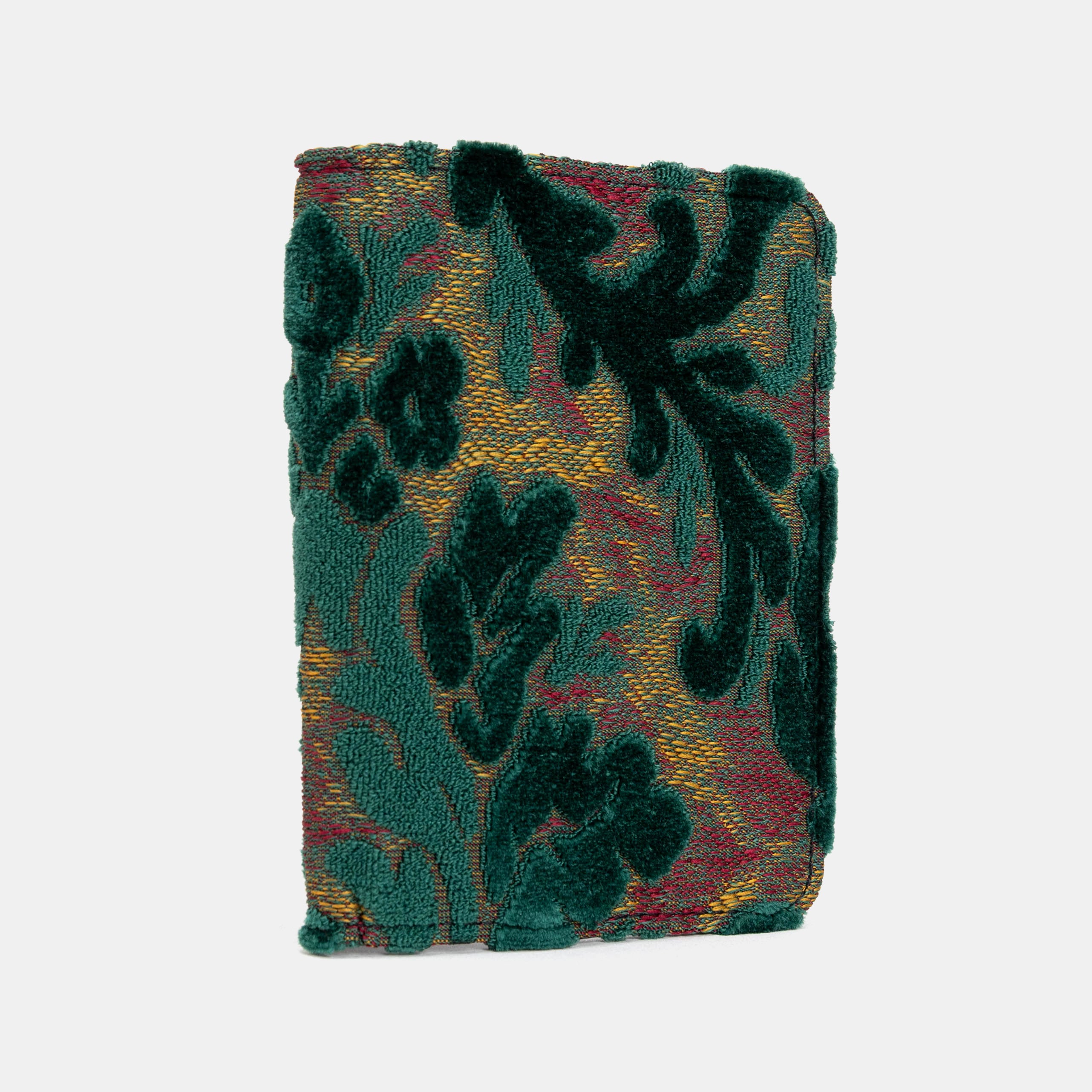 Burnout Velvet Jade Green Passport Cover