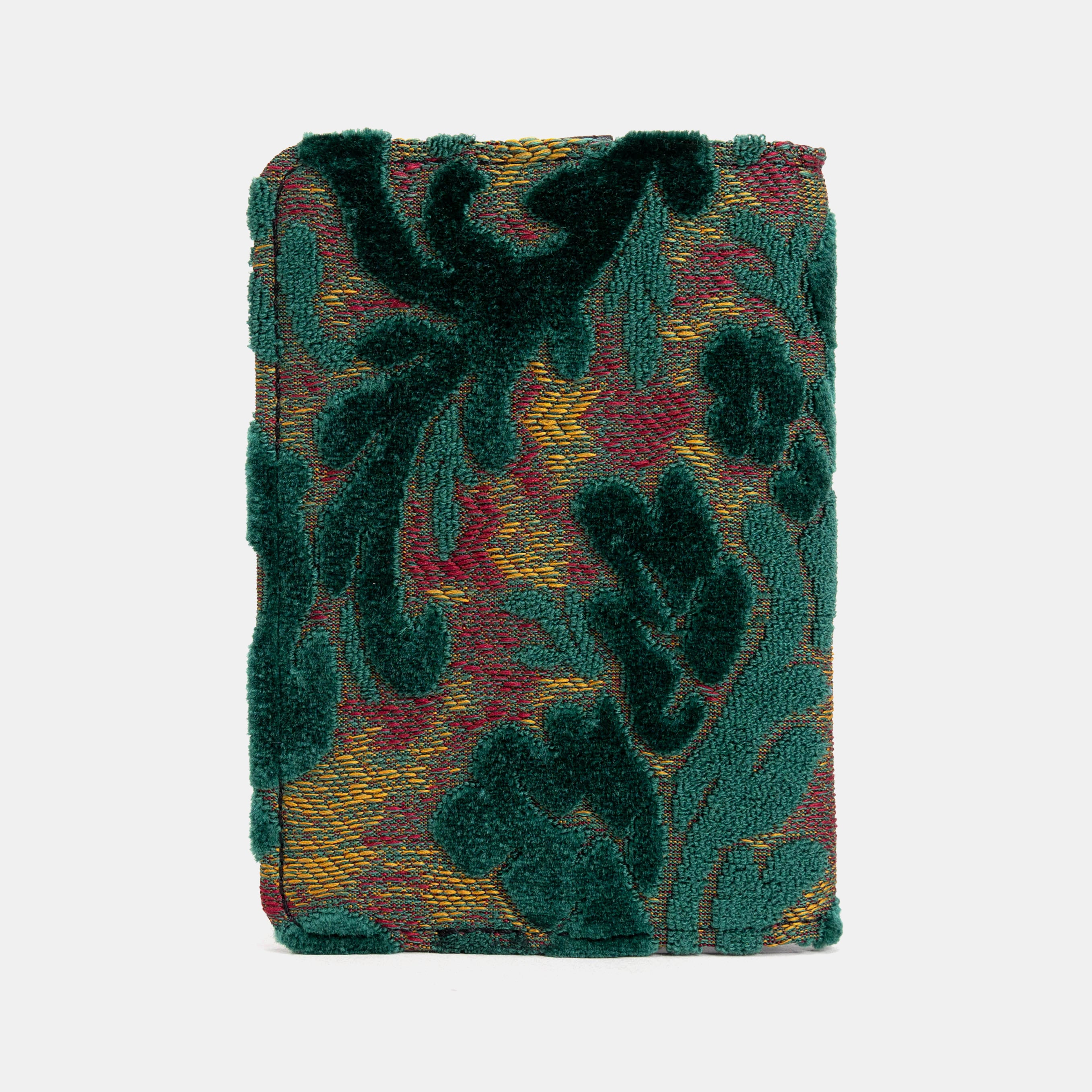 Burnout Velvet Jade Green Passport Cover