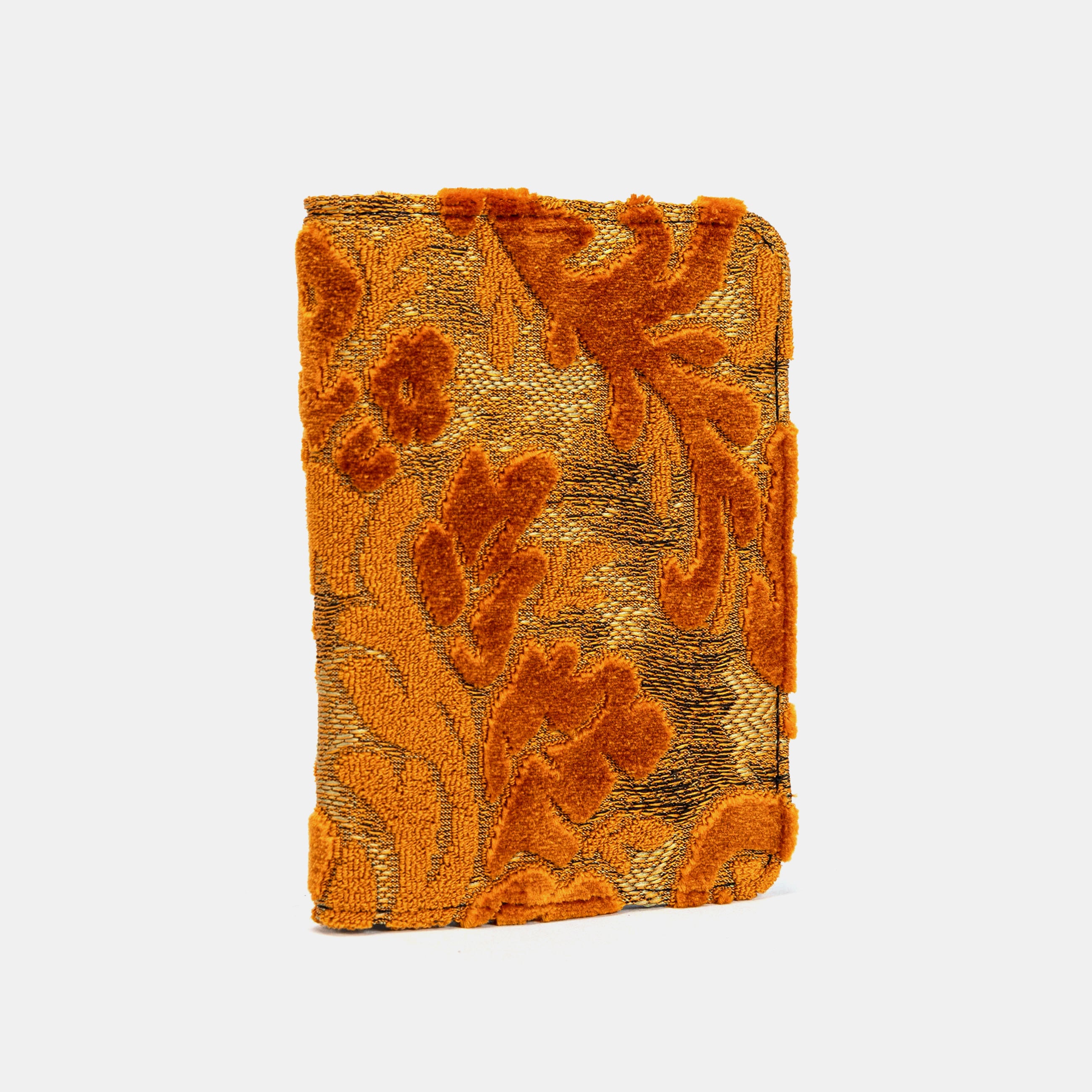 Burnout Velvet Orange Passport Cover Carpetbag of America side