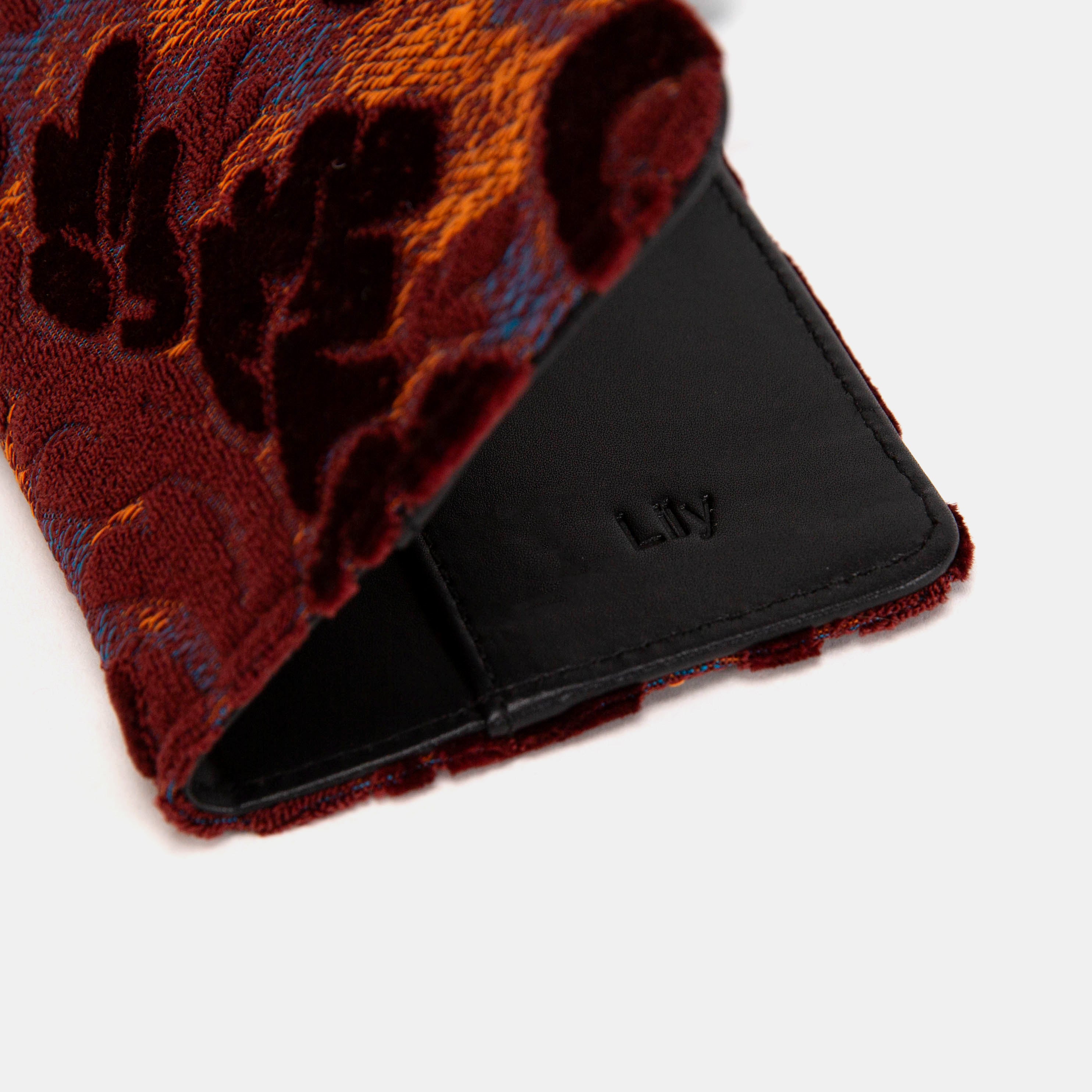 Burnout velvet Wine Passport Cover customization