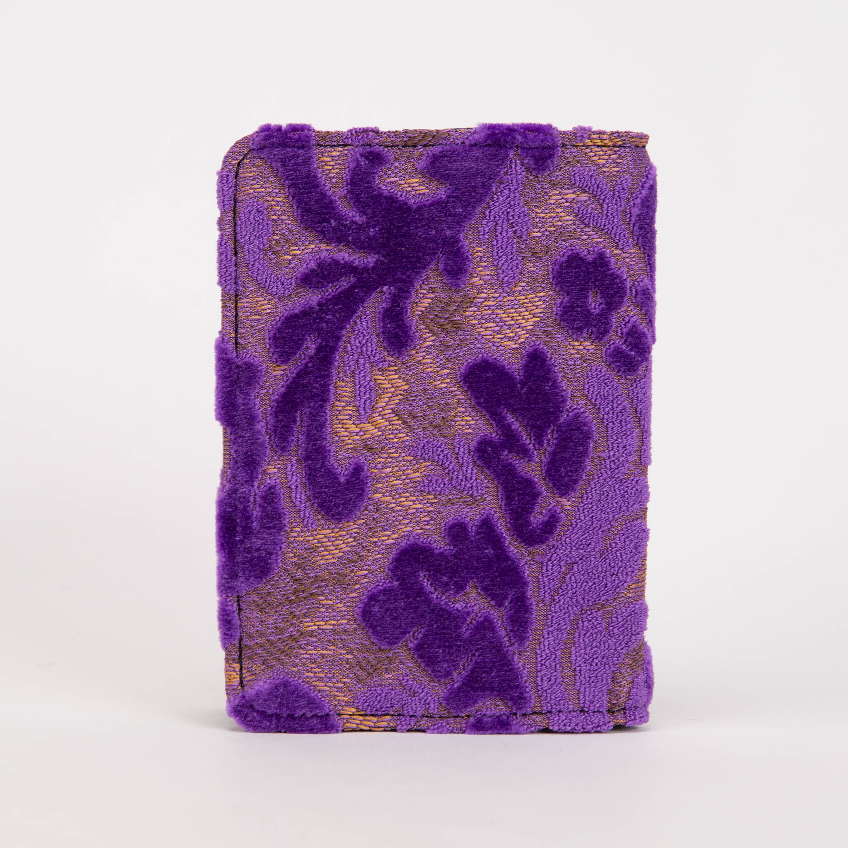 Burnout velvet Purple Passport Cover back