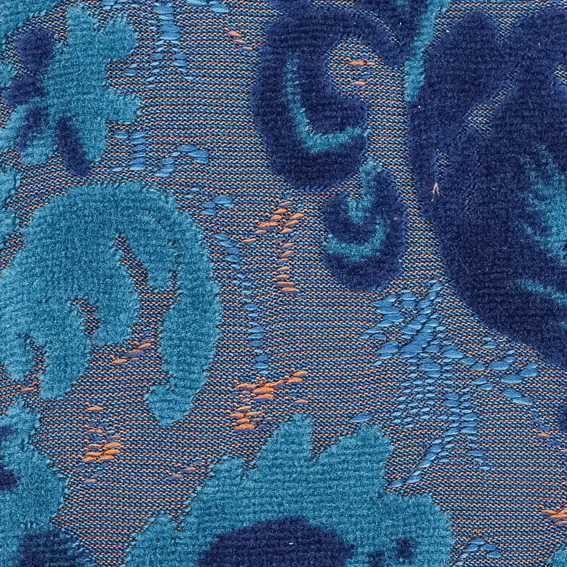 Burnout Velvet Revival Aqua Passport Cover