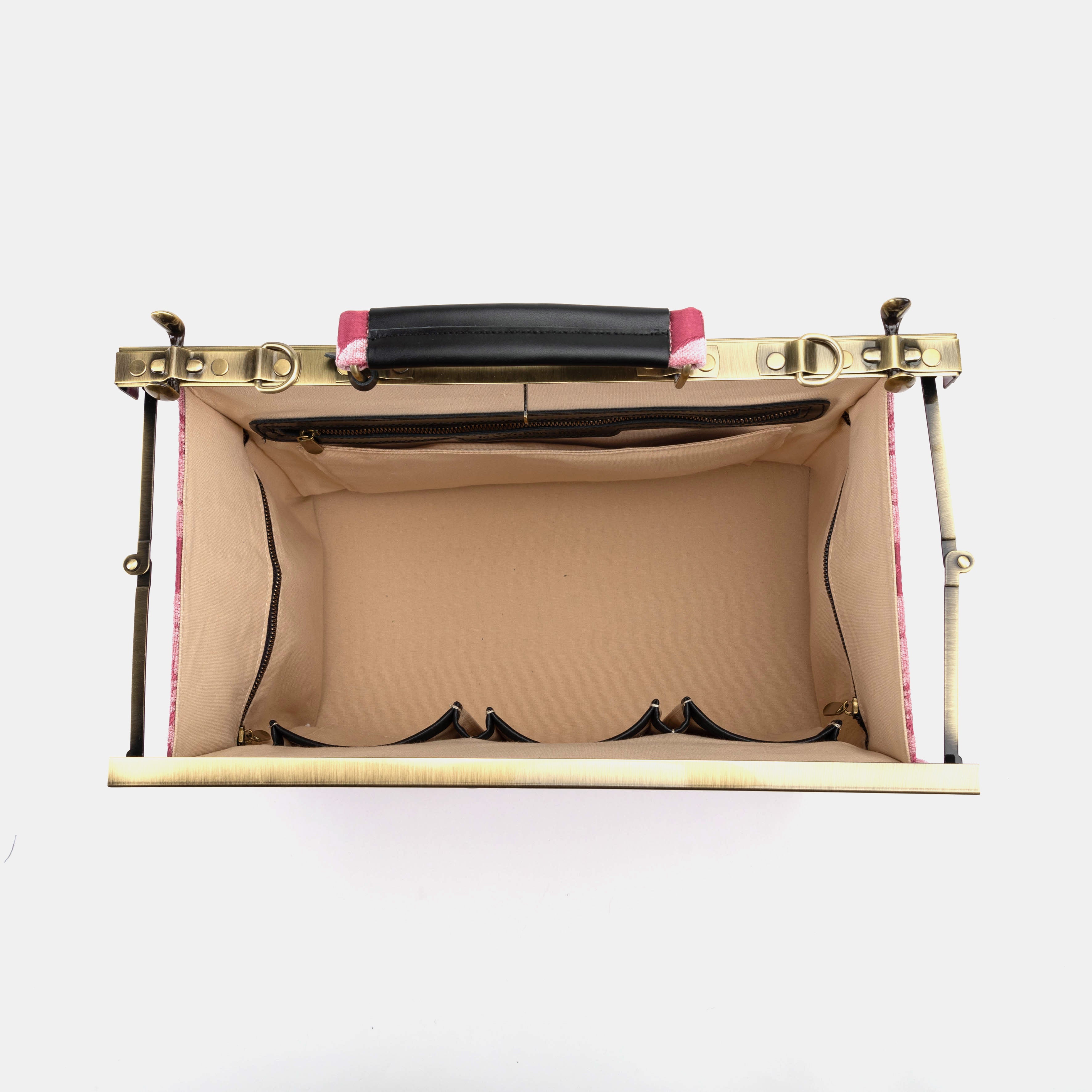 Queen Rose Pink Celine Carpet Gladstone Bag of America inside