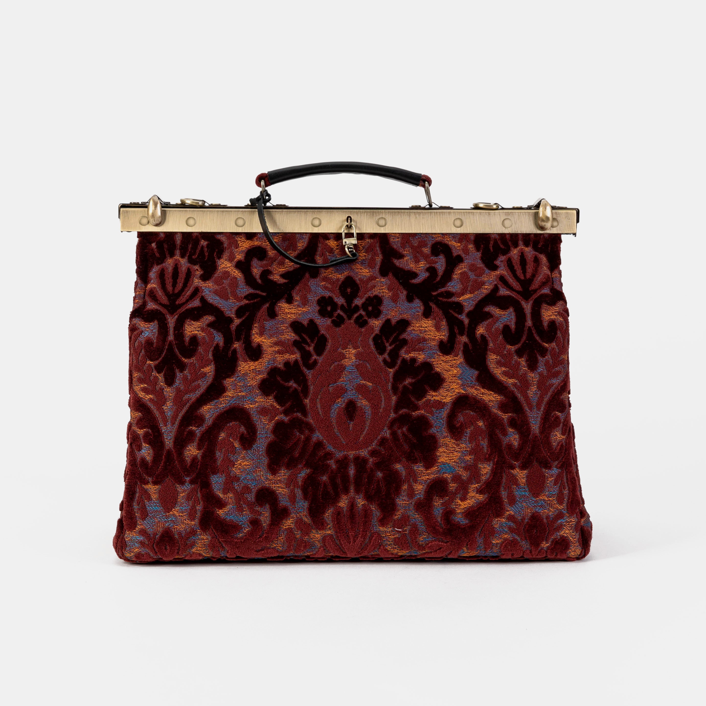 Burnout Velvet Wine Celine Carpet Gladstone Bag FRONT