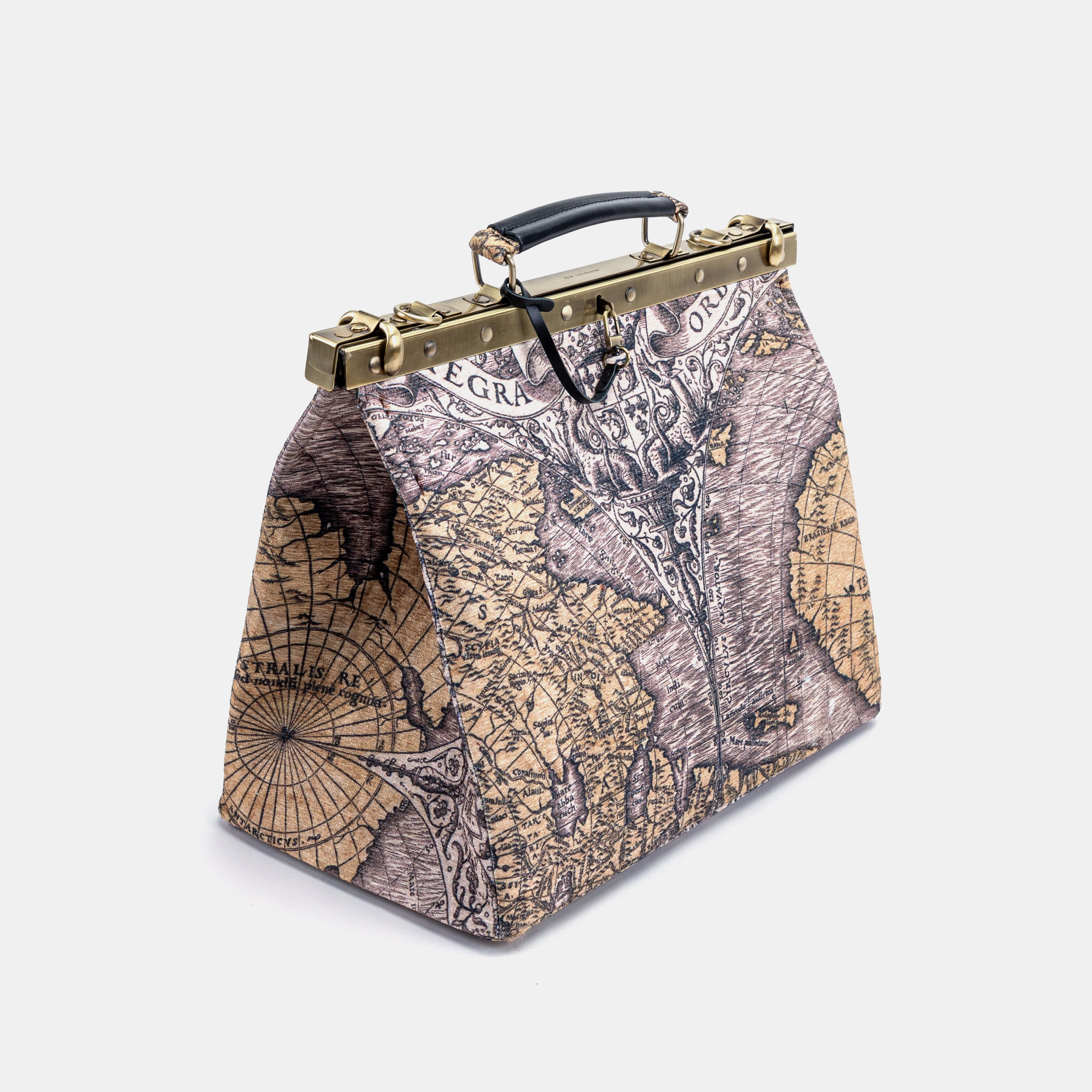 Ancient World Map Celine Carpet Gladstone Bag of America front side