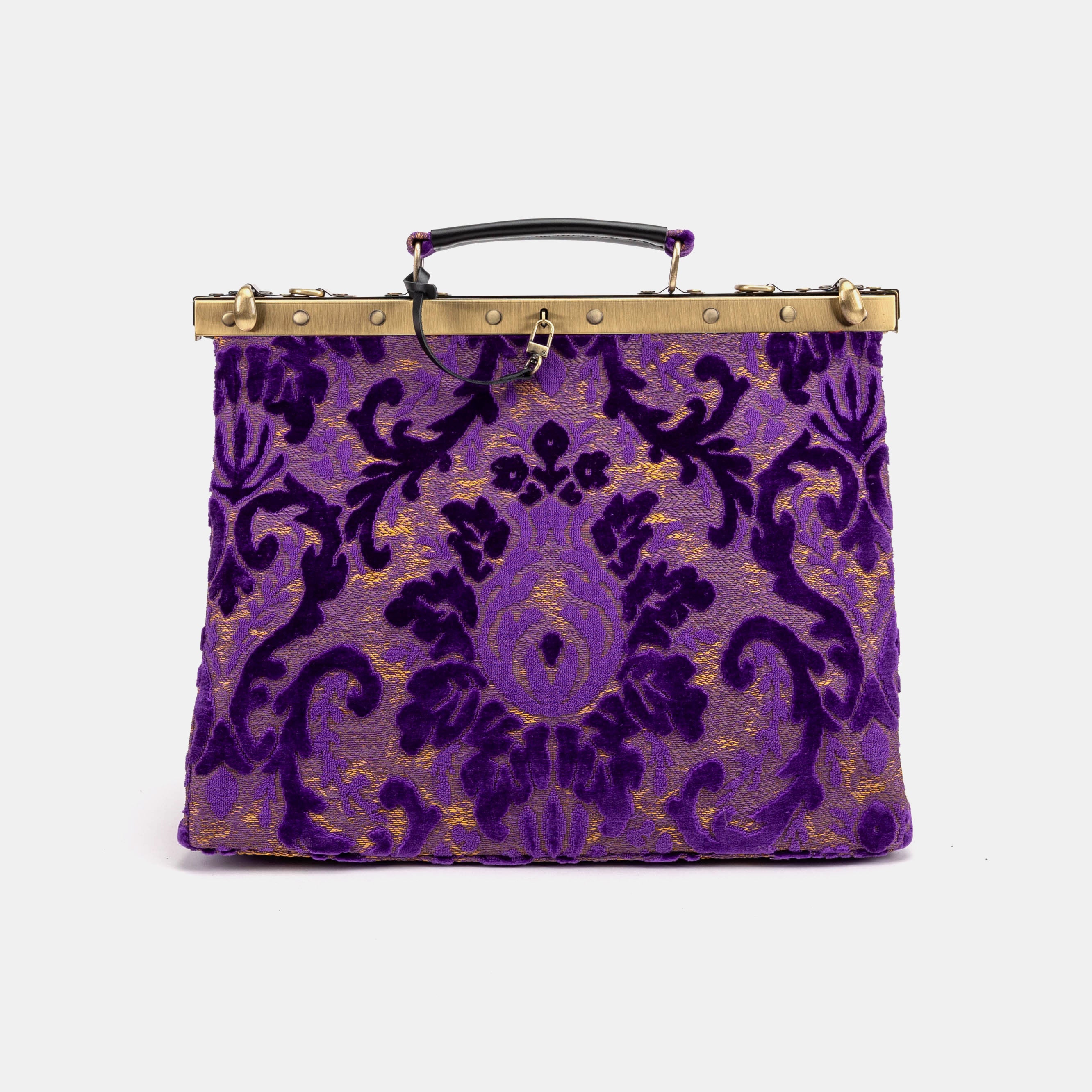 Burnout Velvet Purple Celine Carpet Gladstone Bag of America front