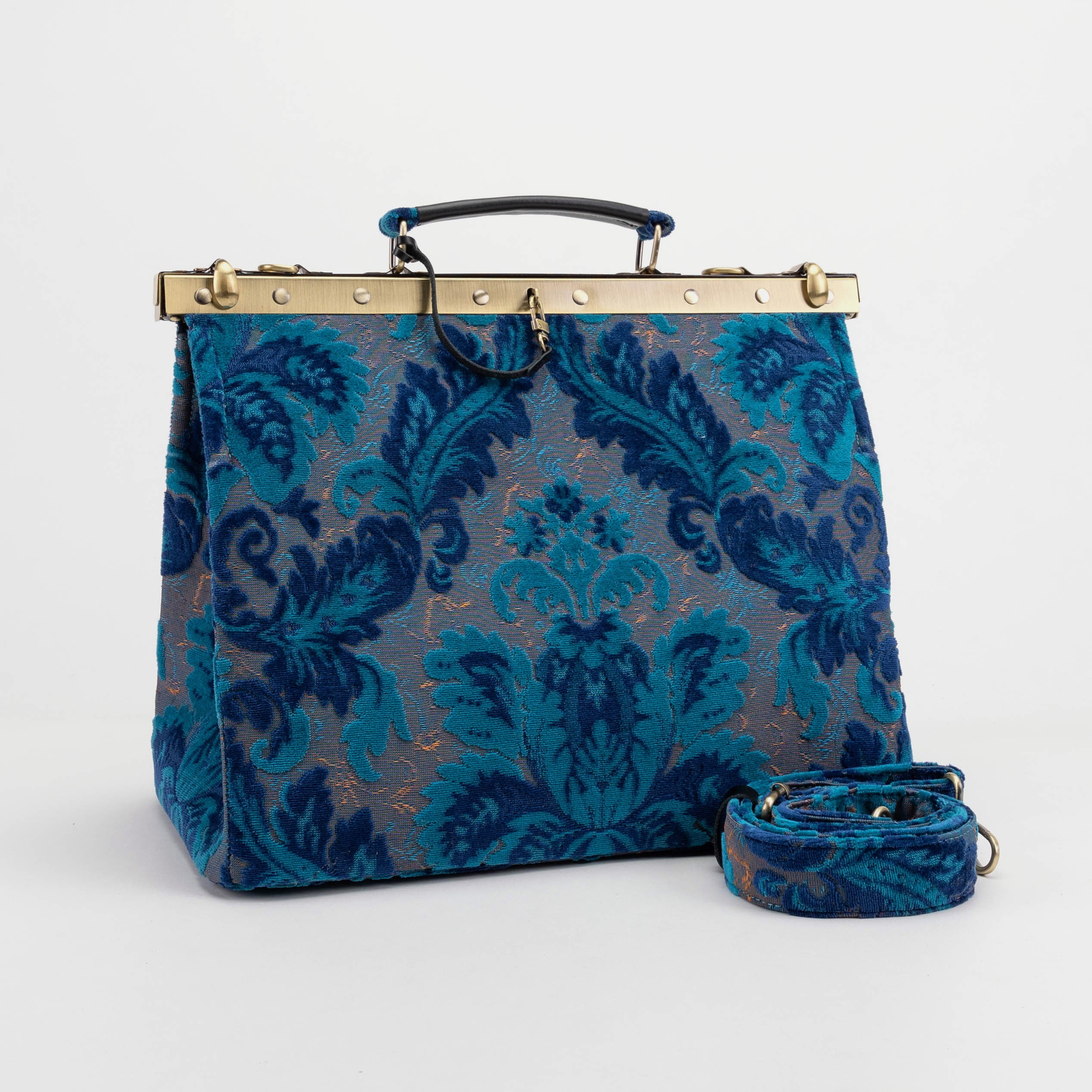 Burnout Velvet Revival Aqua Celine Carpet Gladstone Bag of America main