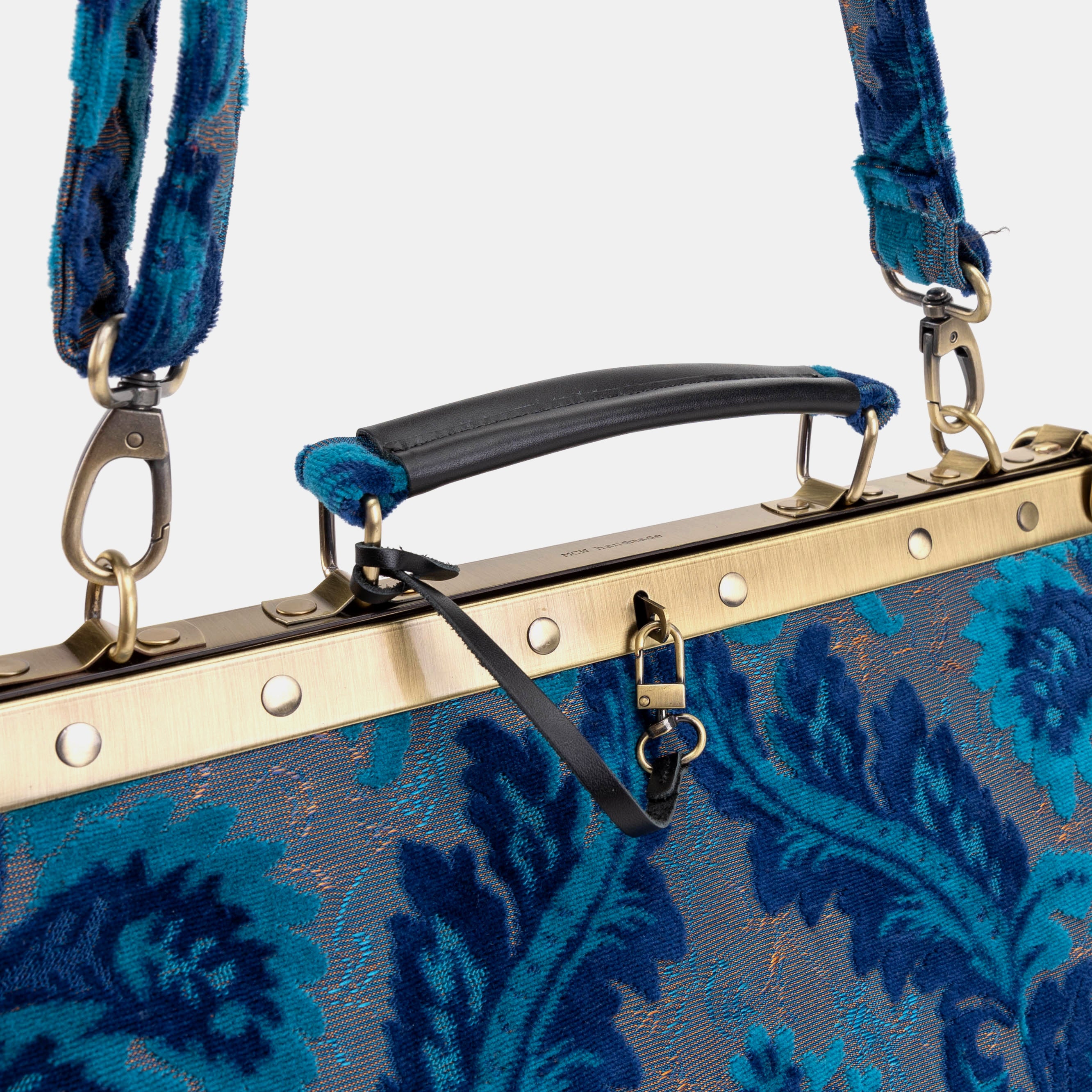 Burnout Velvet Revival Aqua Celine Carpet Gladstone Bag of America handle
