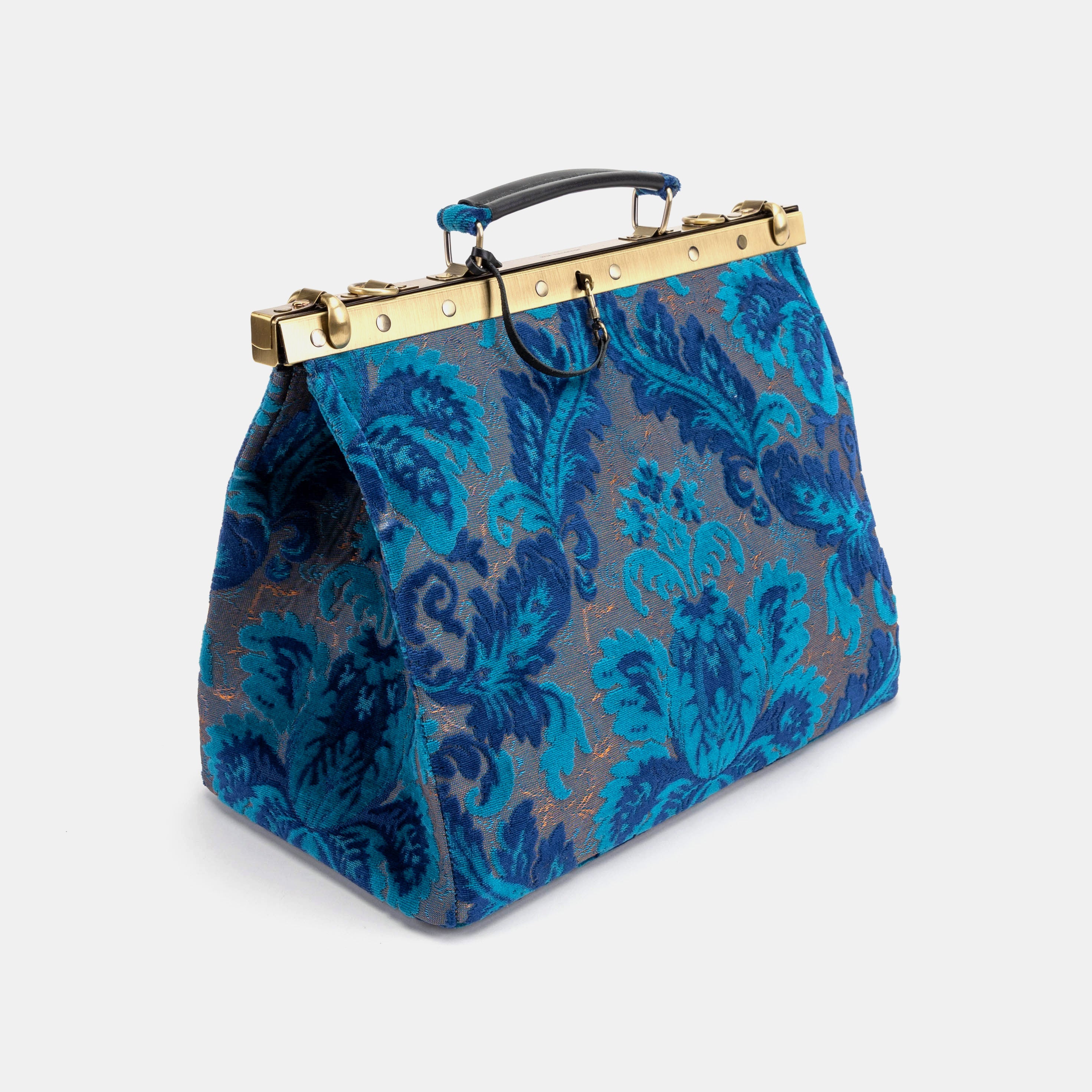 Burnout Velvet Revival Aqua Celine Carpet Gladstone Bag of America front side