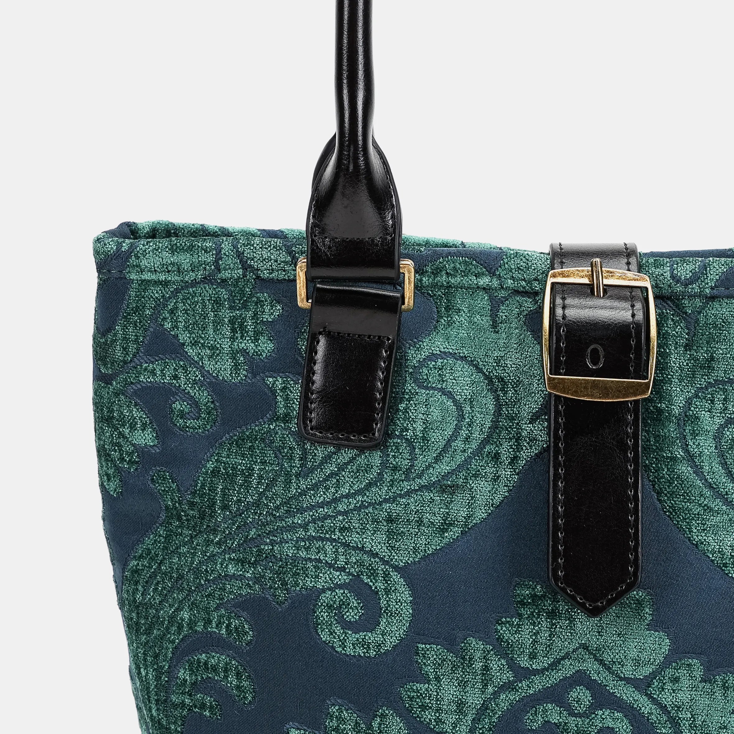 Queen Hunter Green Everyday Tote Bag DETAIL