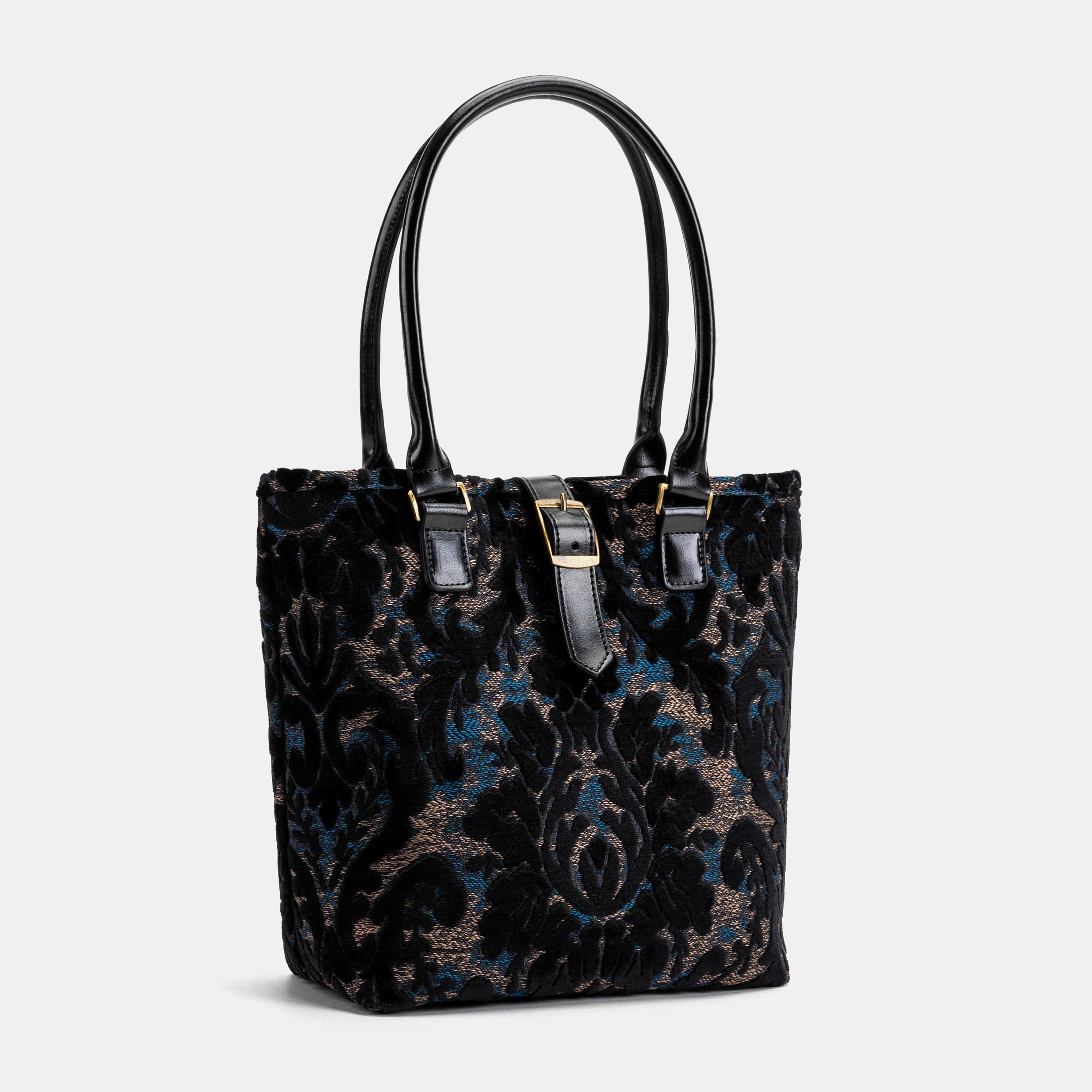 Burnout Velvet Black Everyday Tote