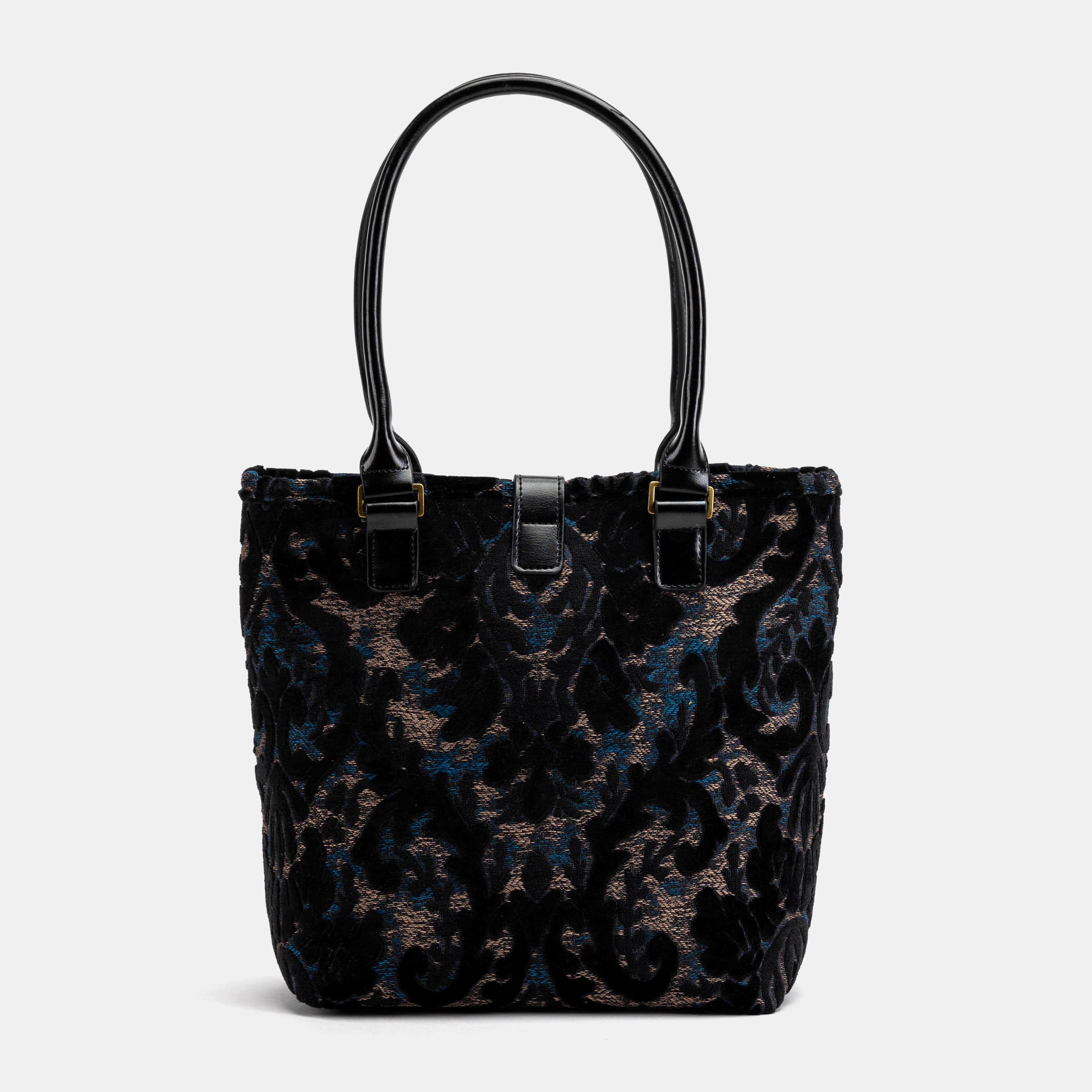 Burnout Velvet Black Everyday Tote