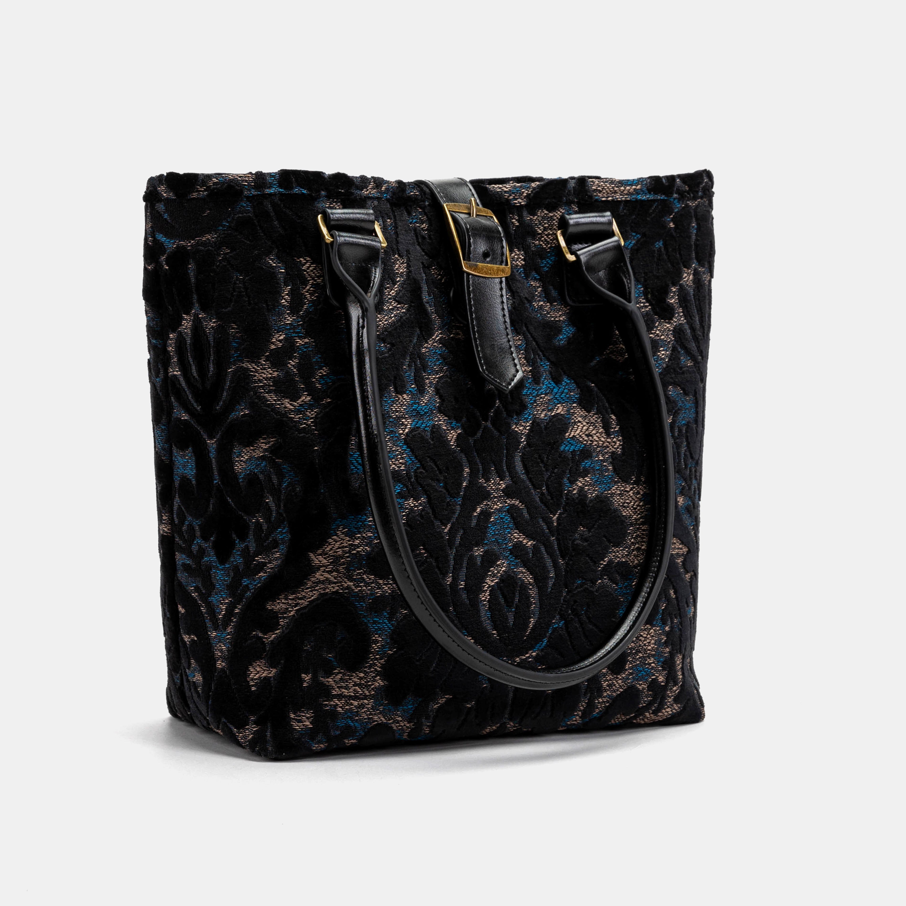 Burnout Velvet Black Everyday Tote