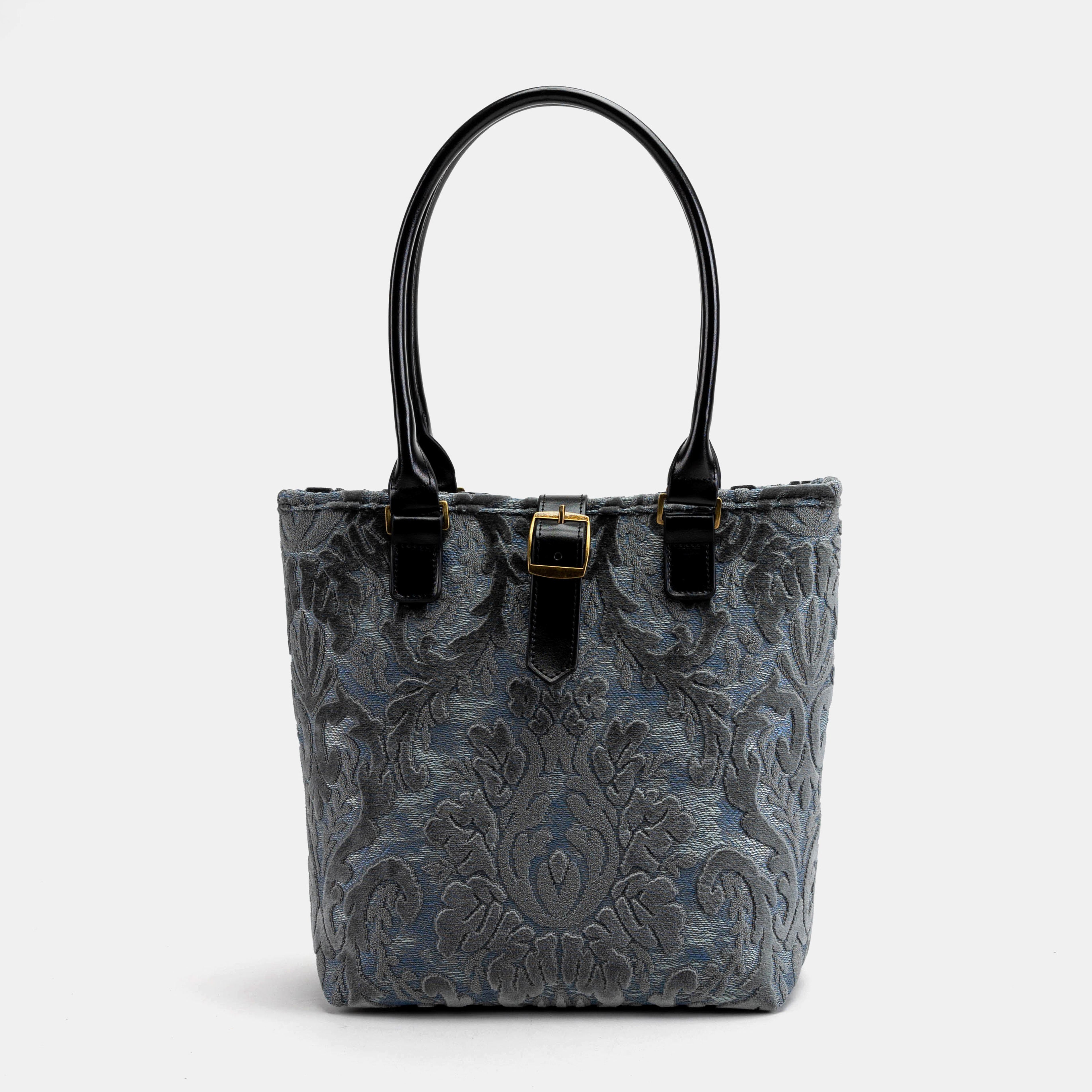 Burnout Velvet Steel Blue Everyday Tote