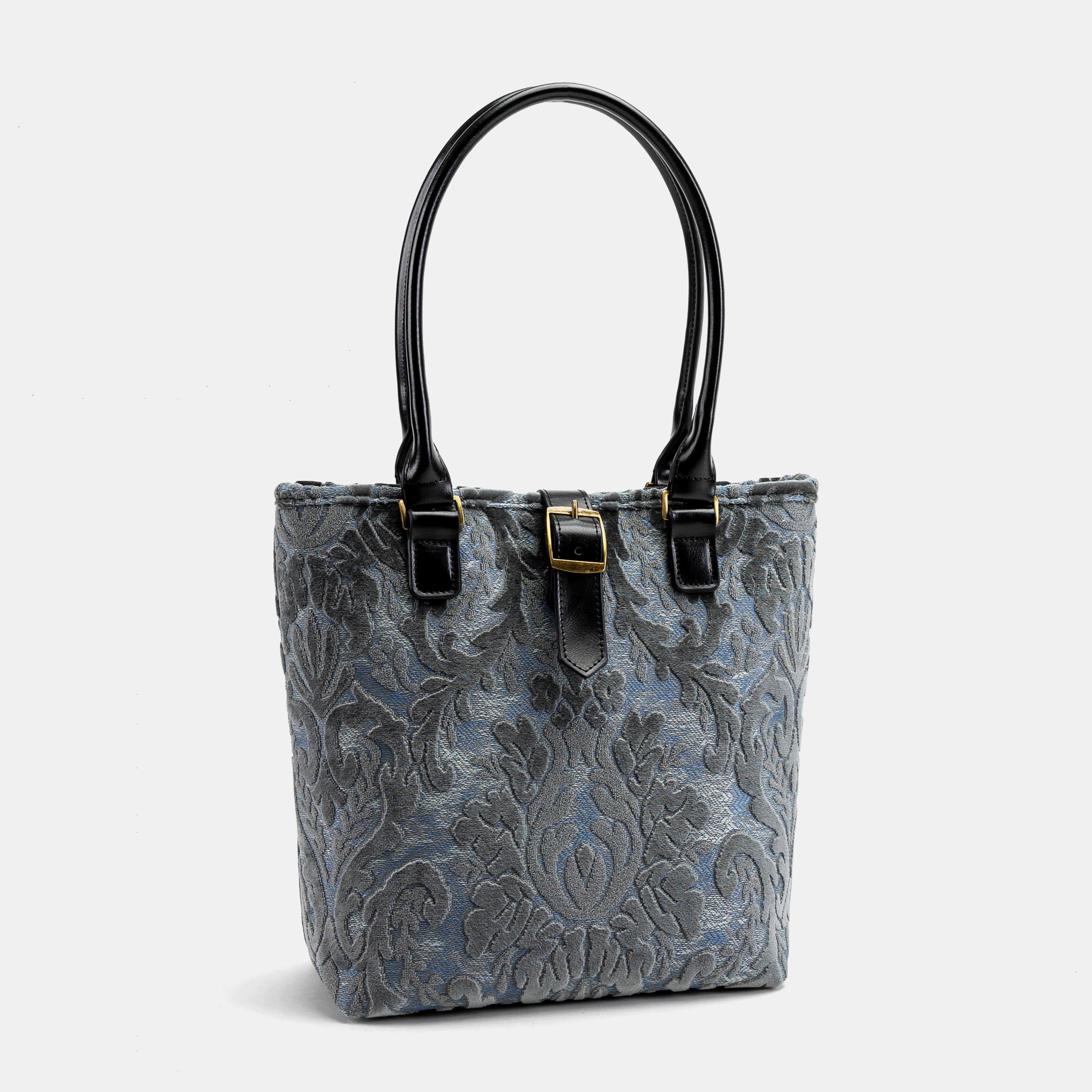 Burnout Velvet Steel Blue Everyday Tote