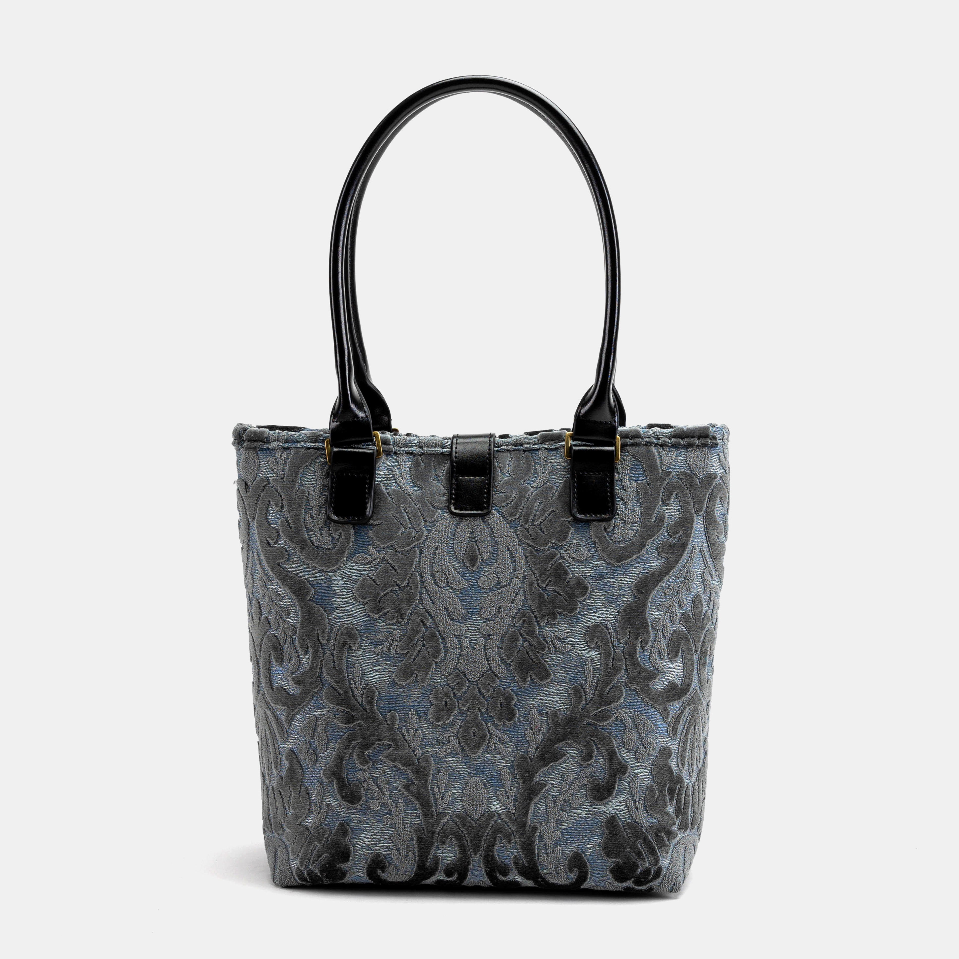 Burnout Velvet Steel Blue Everyday Tote