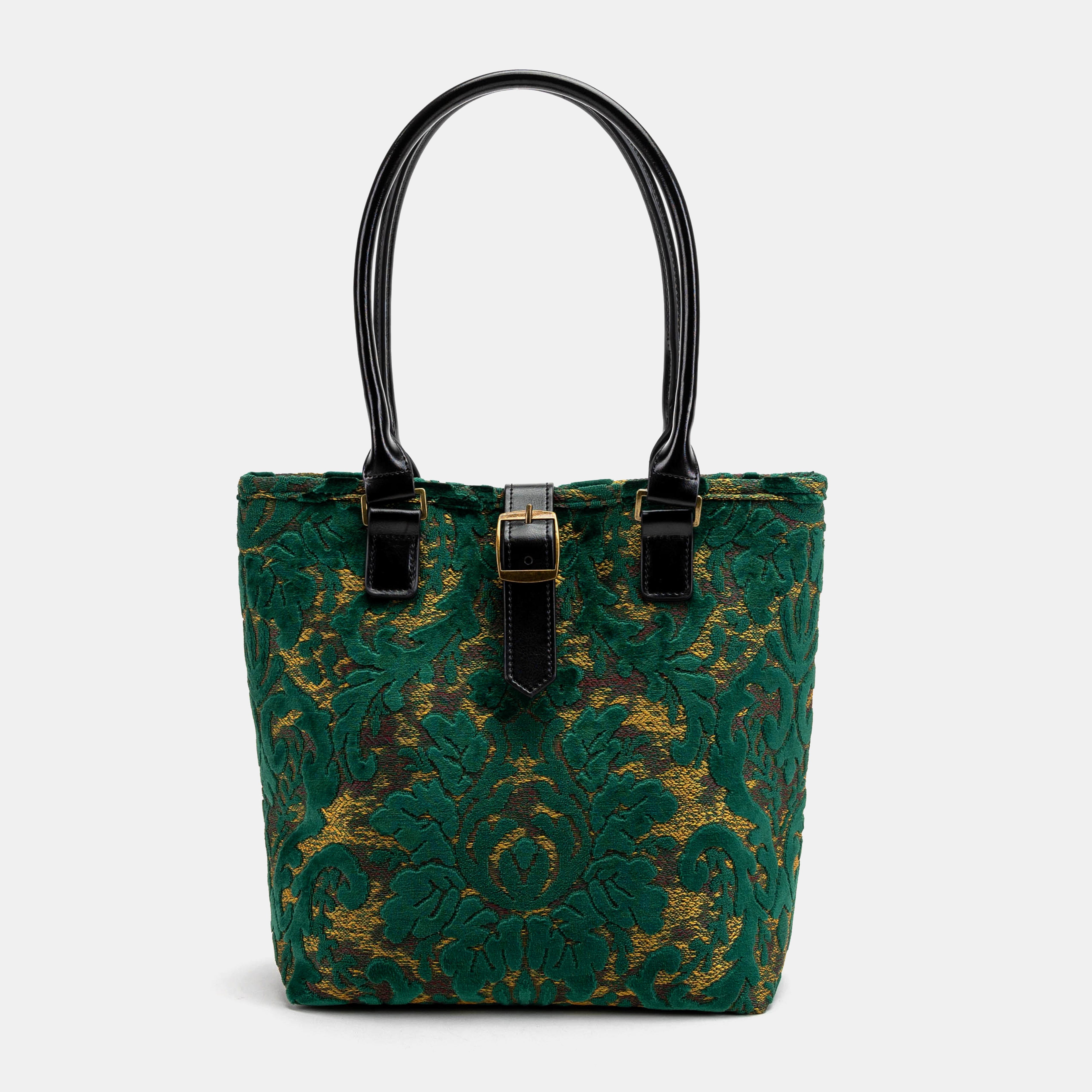 Burnout Velvet Jade Green Everyday Tote