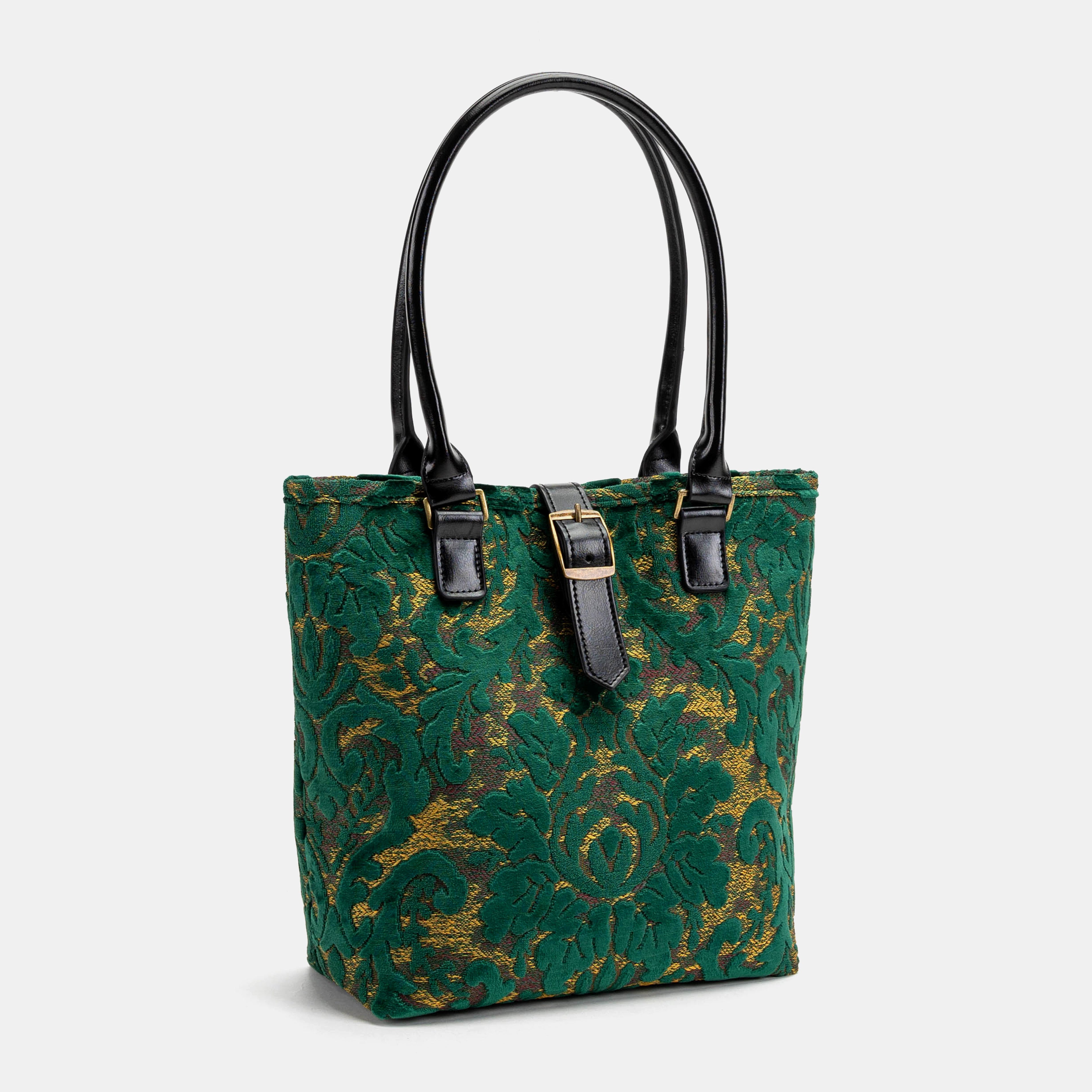 Burnout Velvet Jade Green Everyday Tote