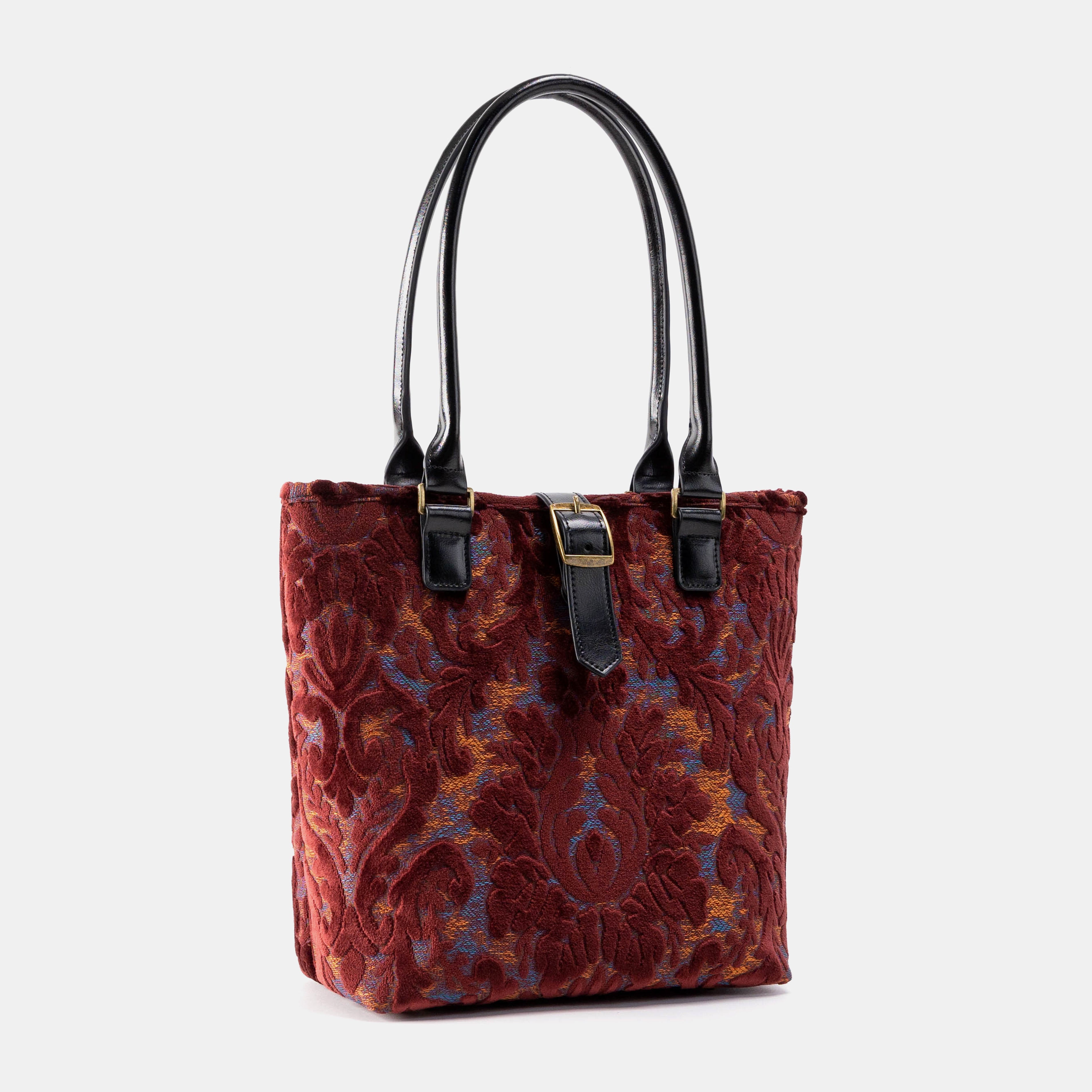 Burnout Velvet Wine Everyday Tote