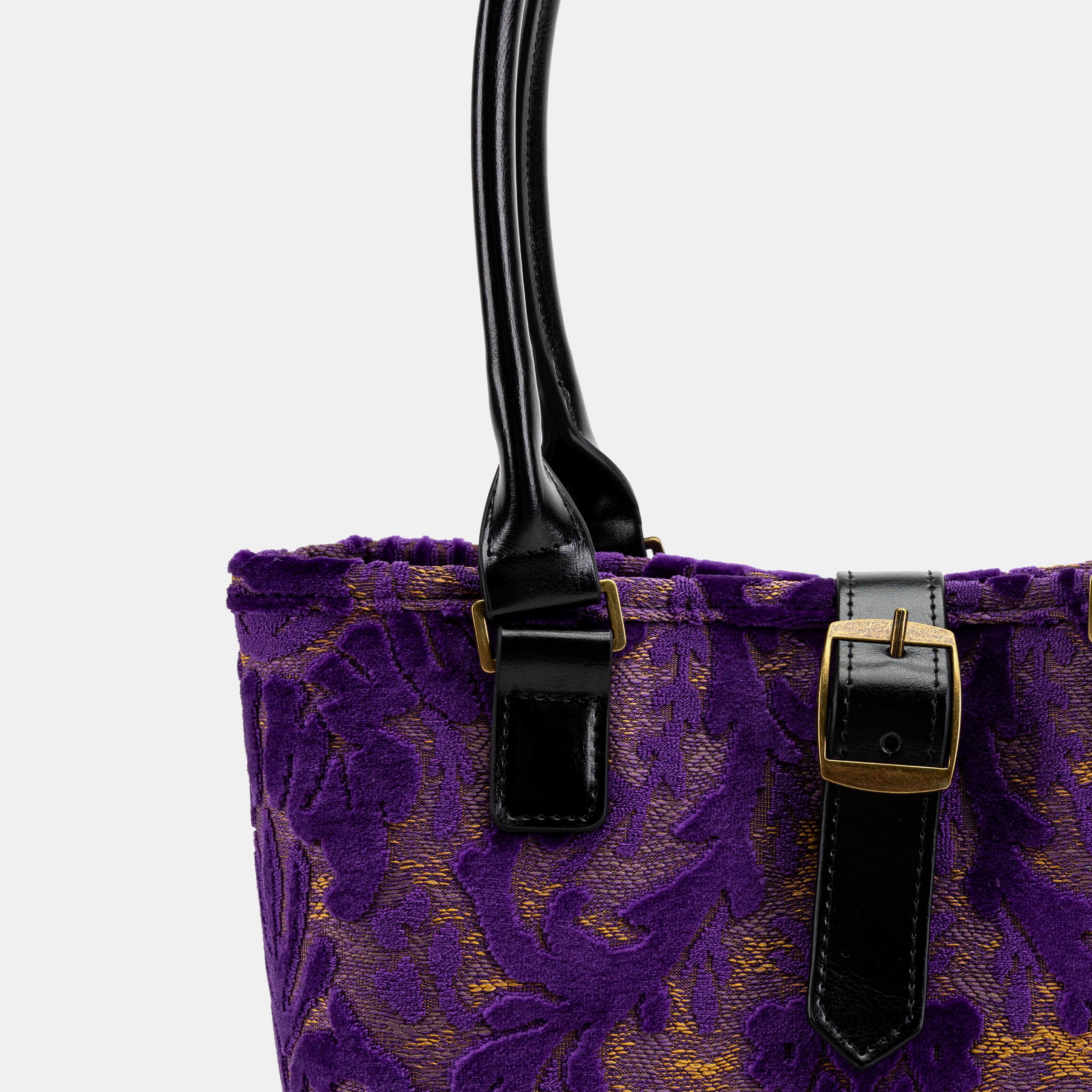 Burnout Velvet Purple Everyday Tote