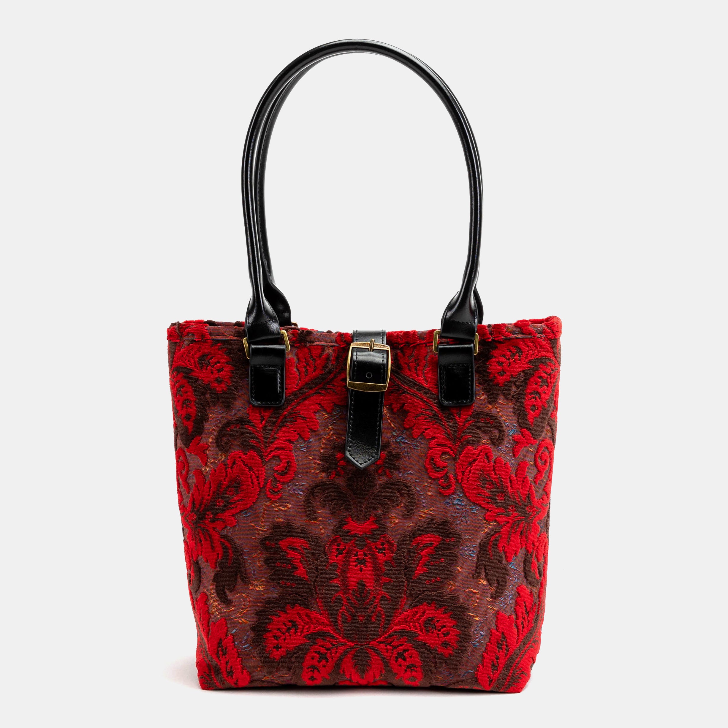 Burnout Velvet Revival Scarlet Everyday Tote