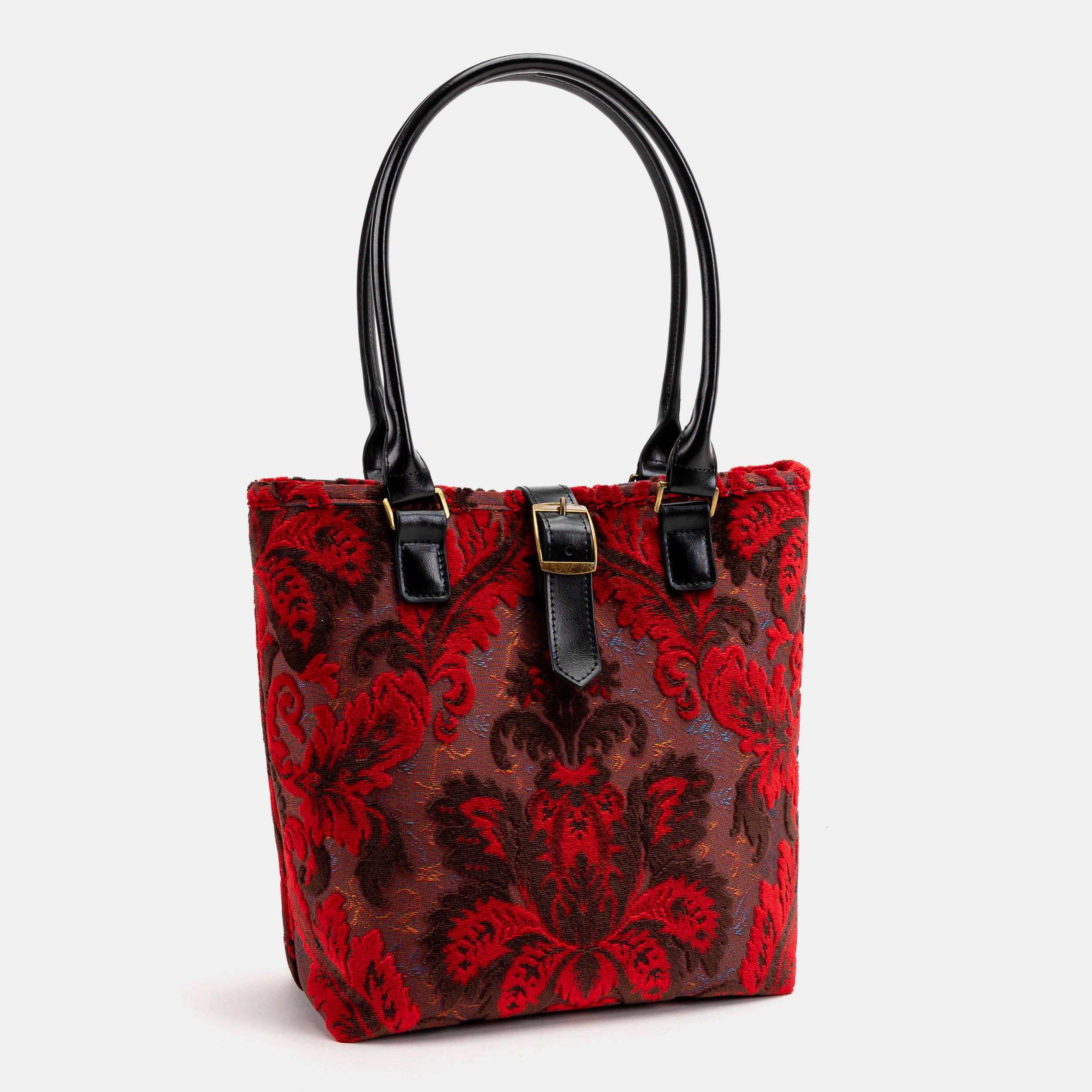 Burnout Velvet Revival Scarlet Everyday Tote