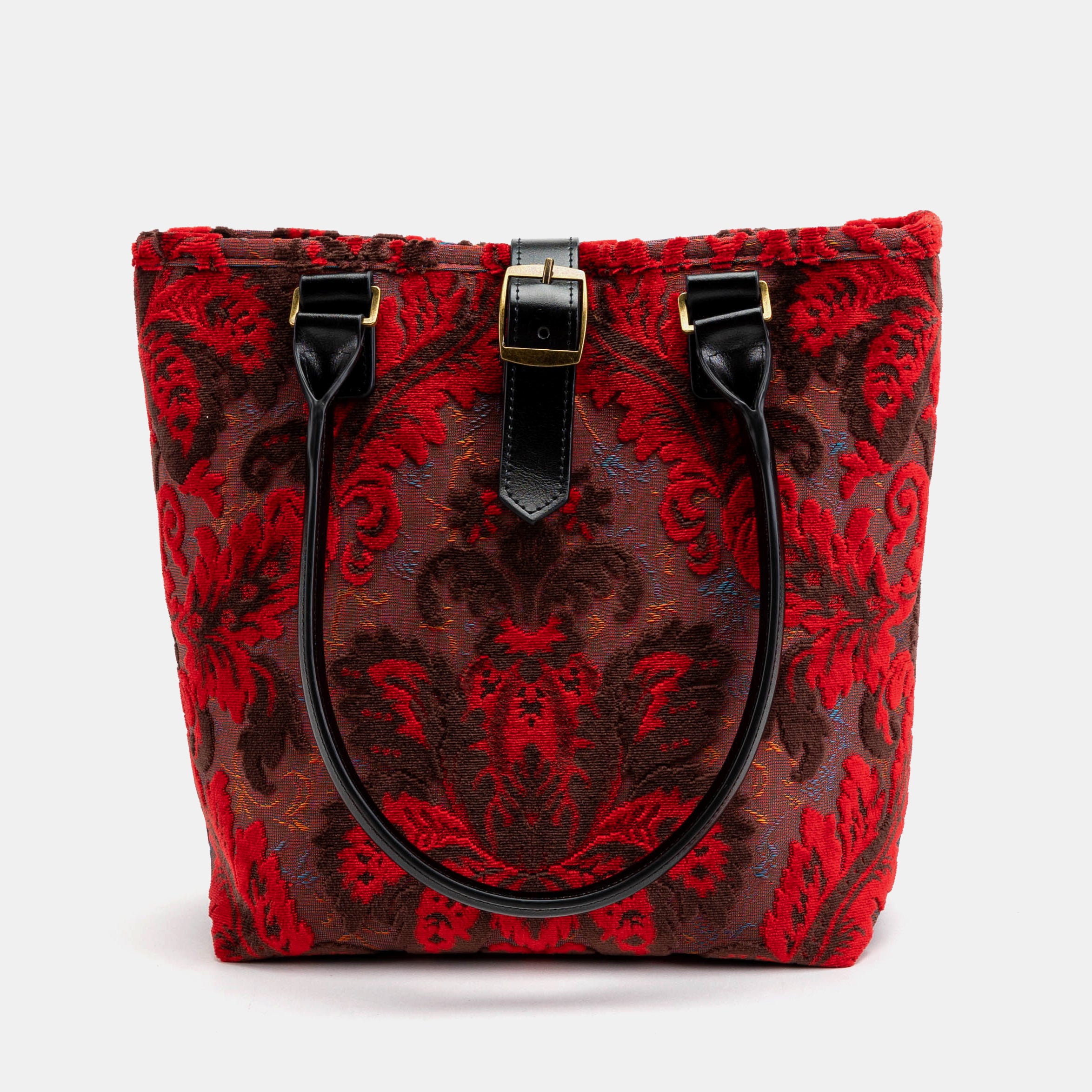 Burnout Velvet Revival Scarlet Everyday Tote