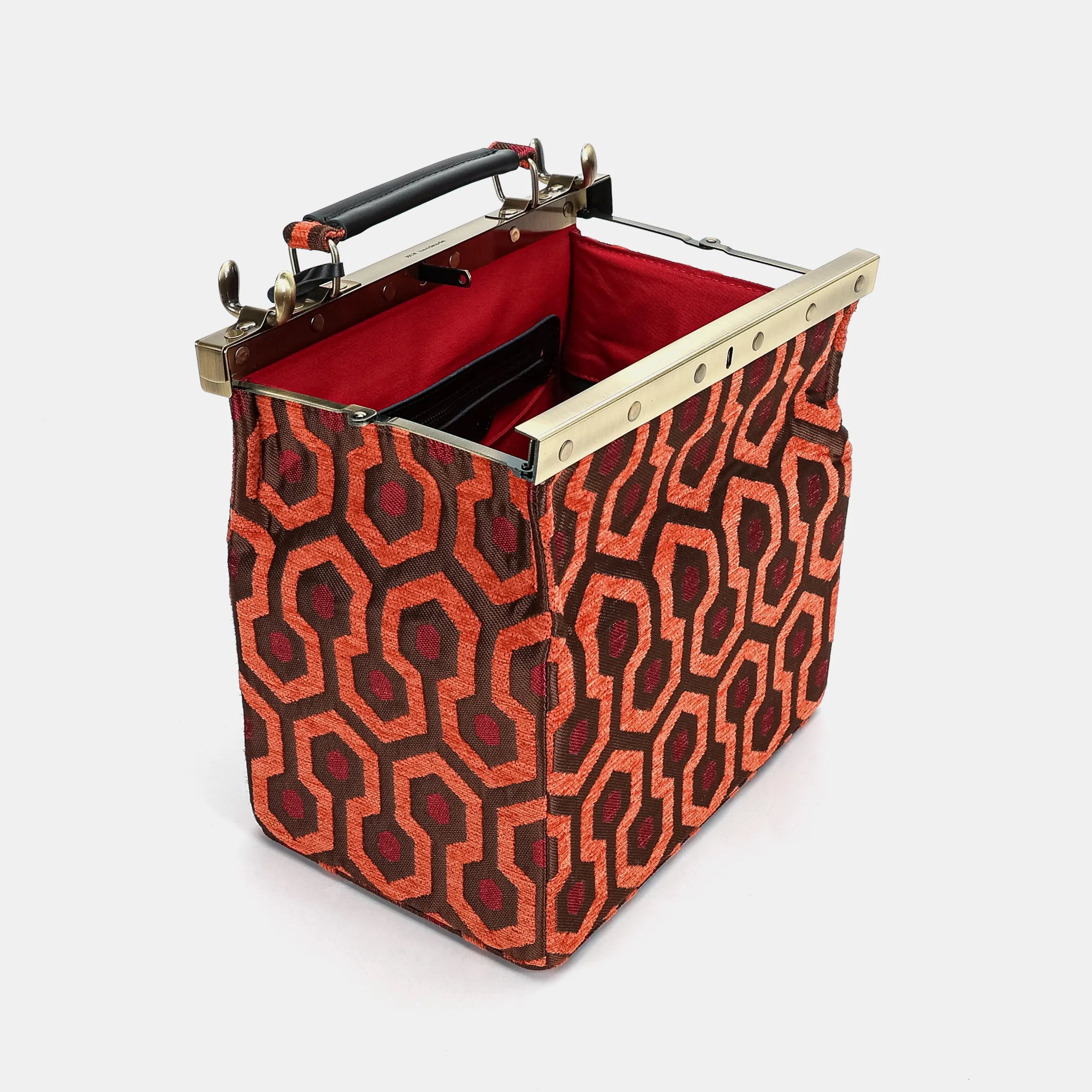 The Shining Overlook Hotel Vivienne Carpet Purse Gladstone Bag open and stand