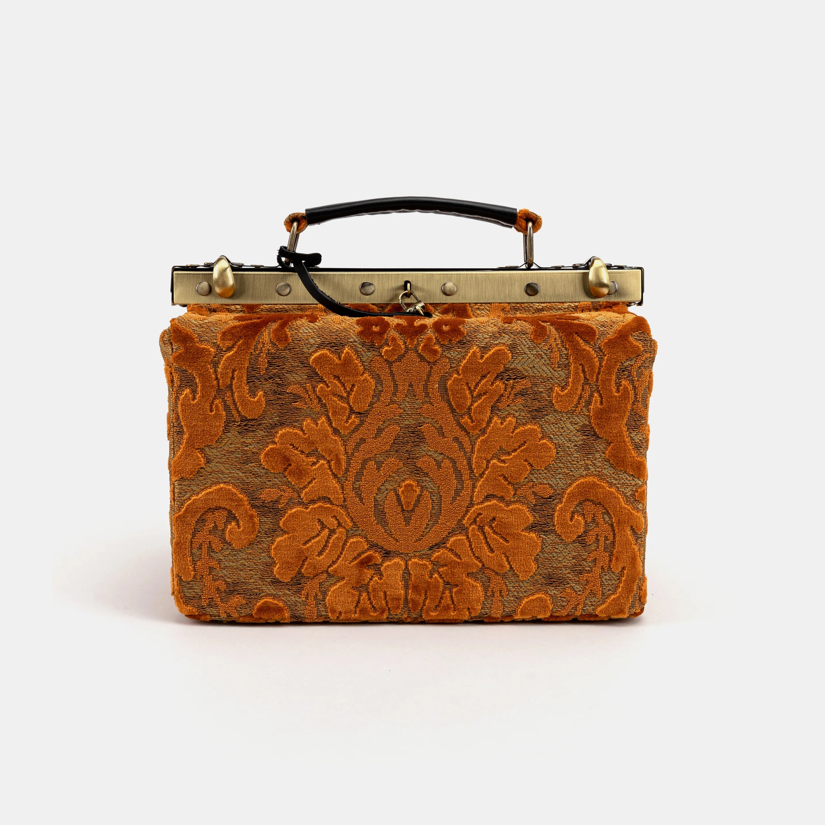 Burnout Velvet Orange Vivienne Carpet Purse Gladstone Bag America main