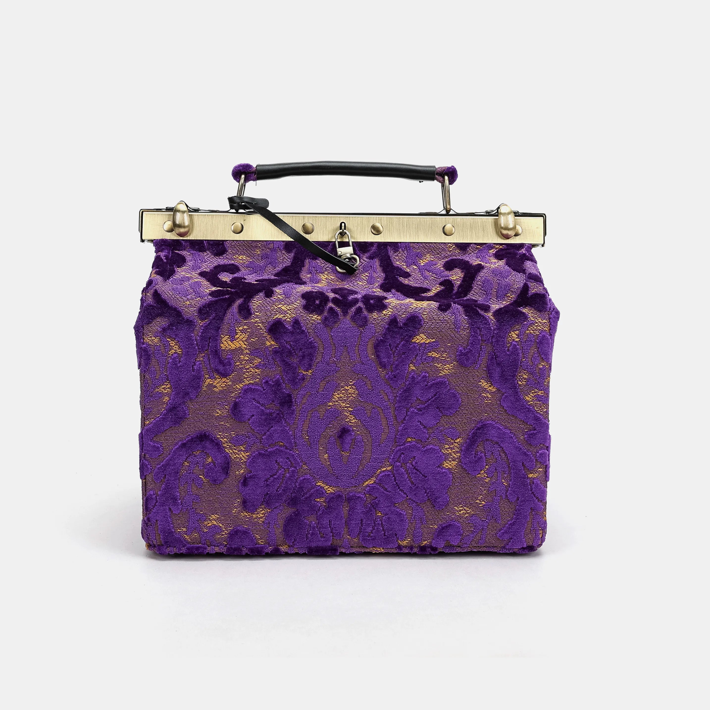 Burnout Velvet Purple Vivienne Carpet Purse Gladstone Bag America main