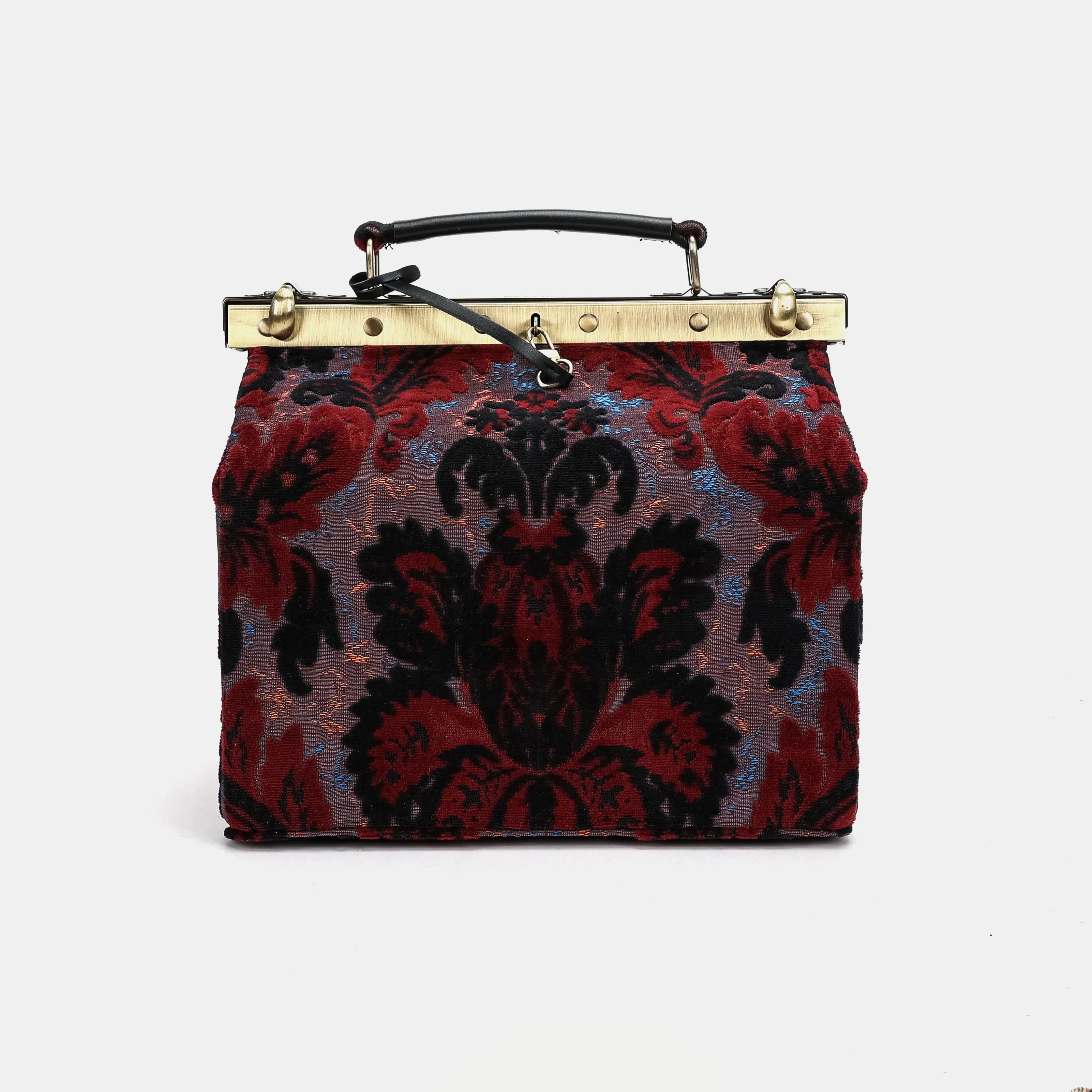 Burnout Velvet Revival Sephia Vivienne Carpet Purse Gladstone Bag main