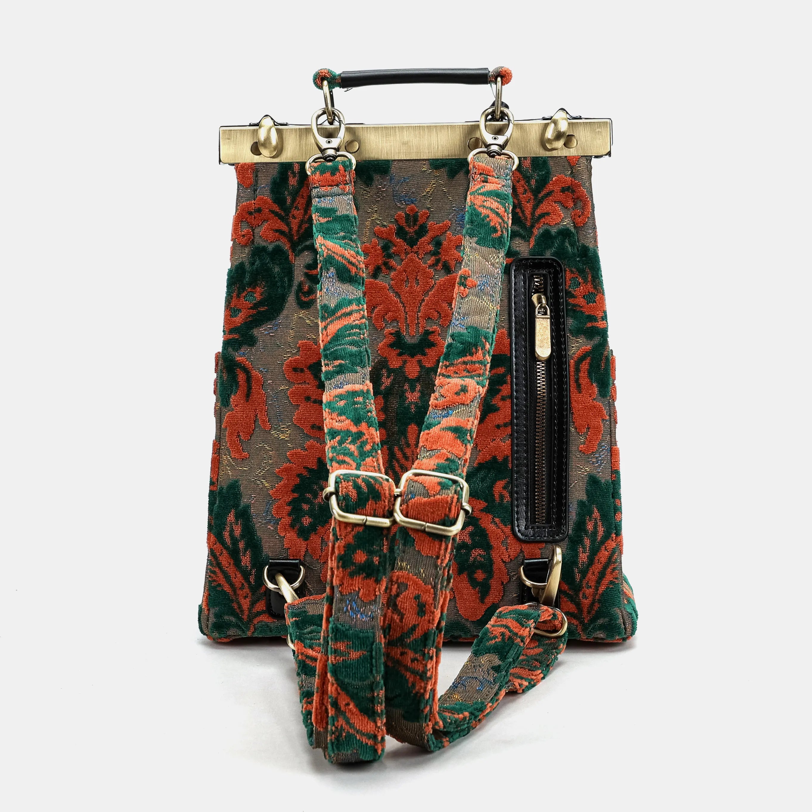 Burnout Velvet Revival Jade Helena Carpet Gladstone Backpack America back