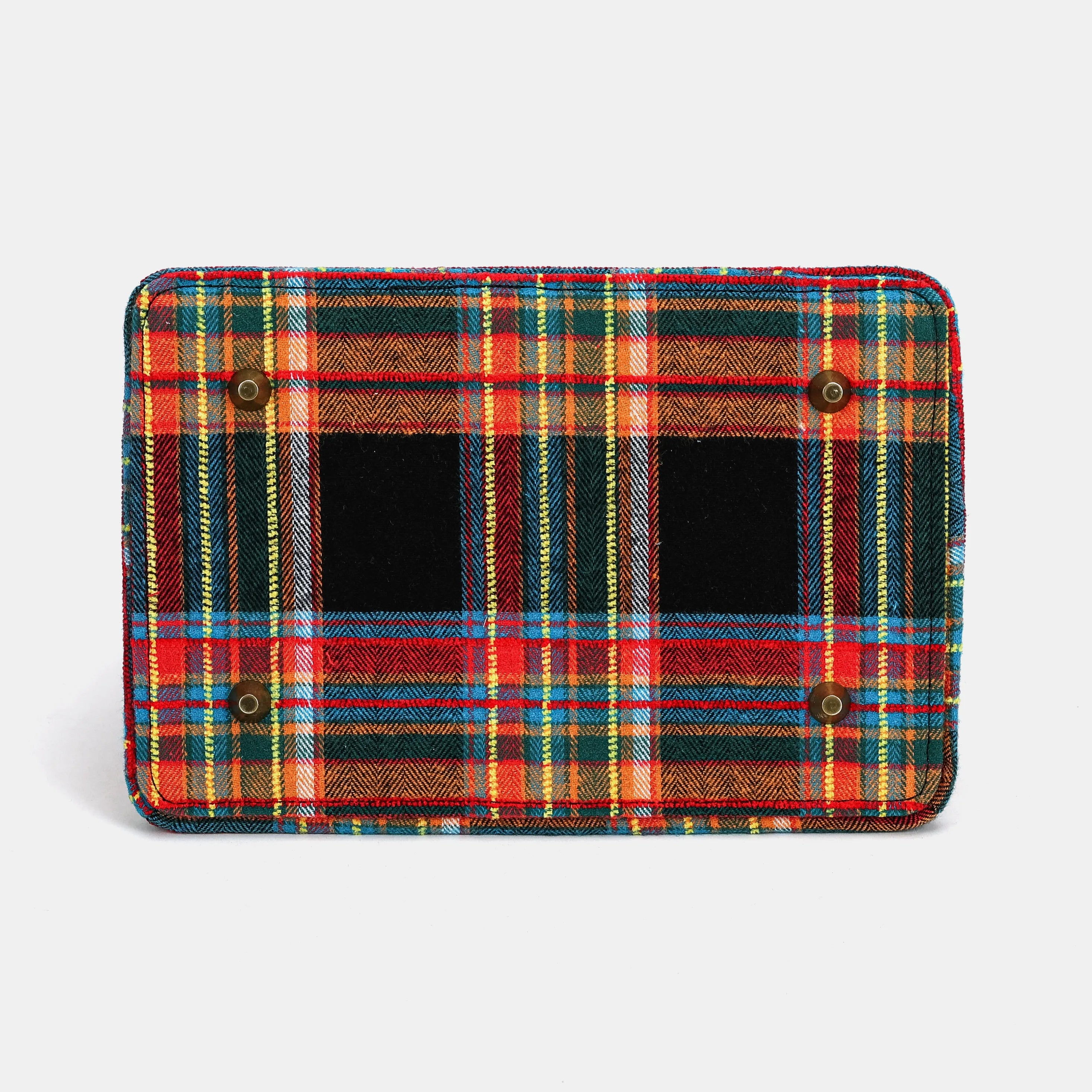 Tartan Stewart Black Cecile Carpet Purse Gladstone Bag of America bottom