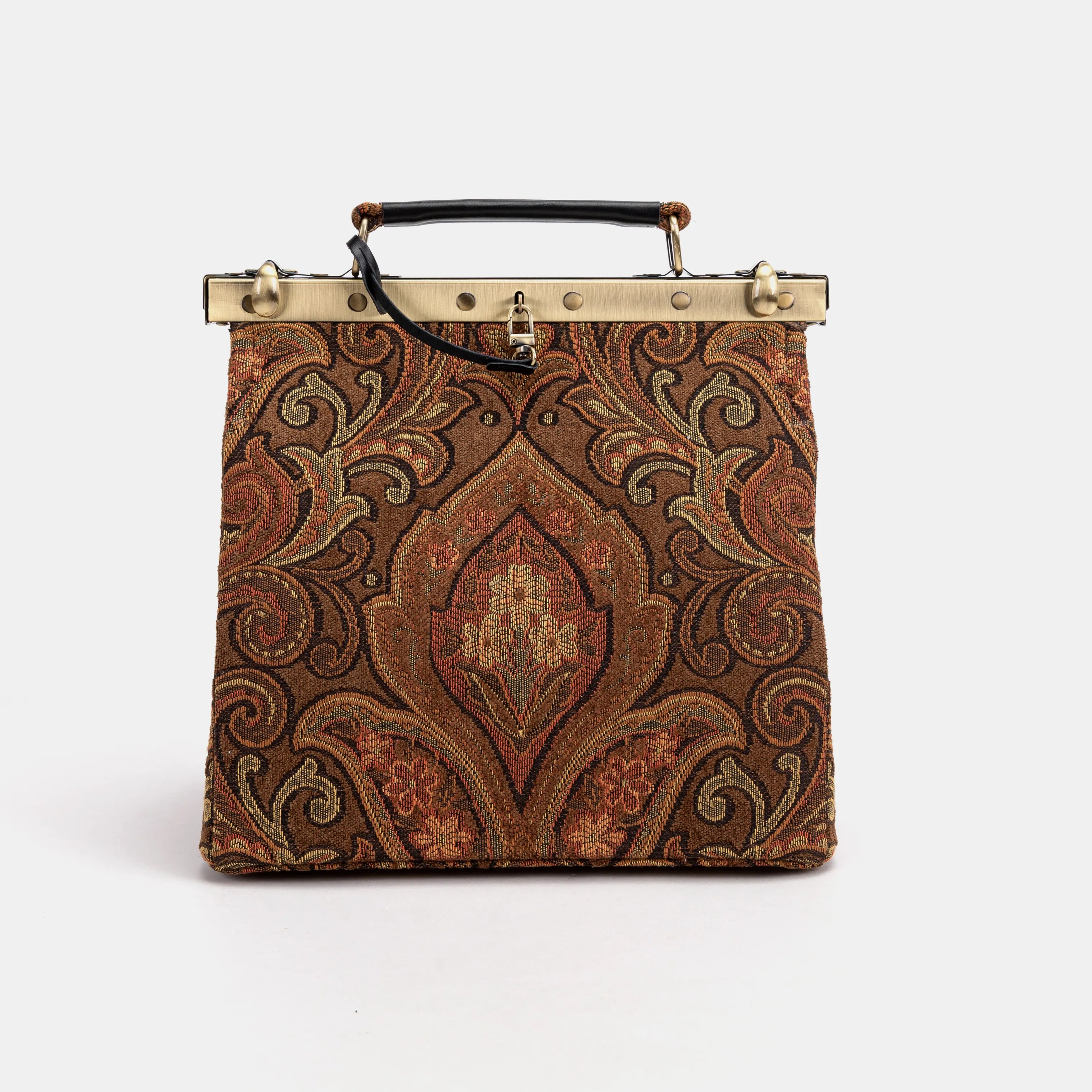 Damask D. Brown Cecile Carpet Purse Gladstone Bag of America main