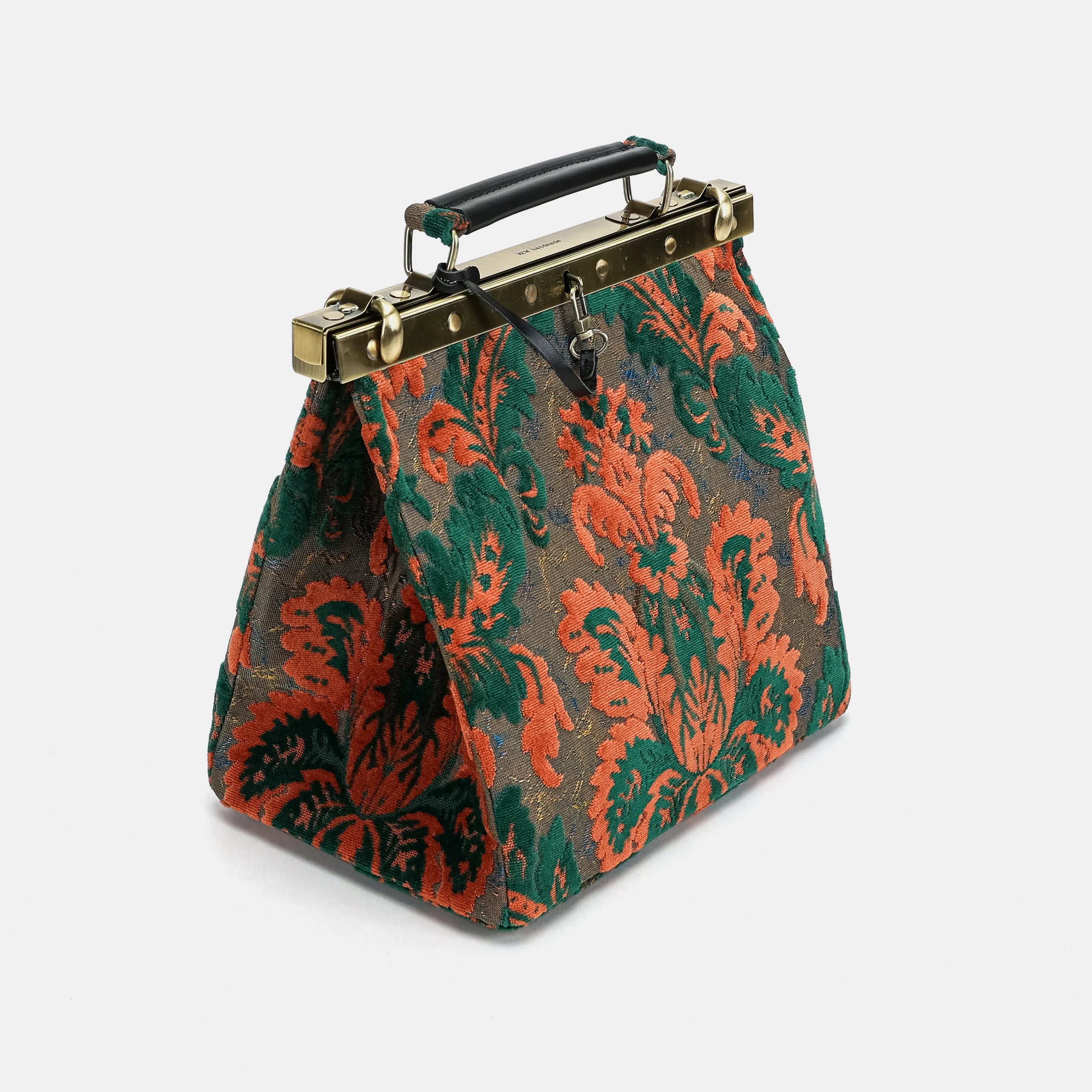 Burnout Velvet Revival Jade Cecile Carpet Purse Gladstone Bag side