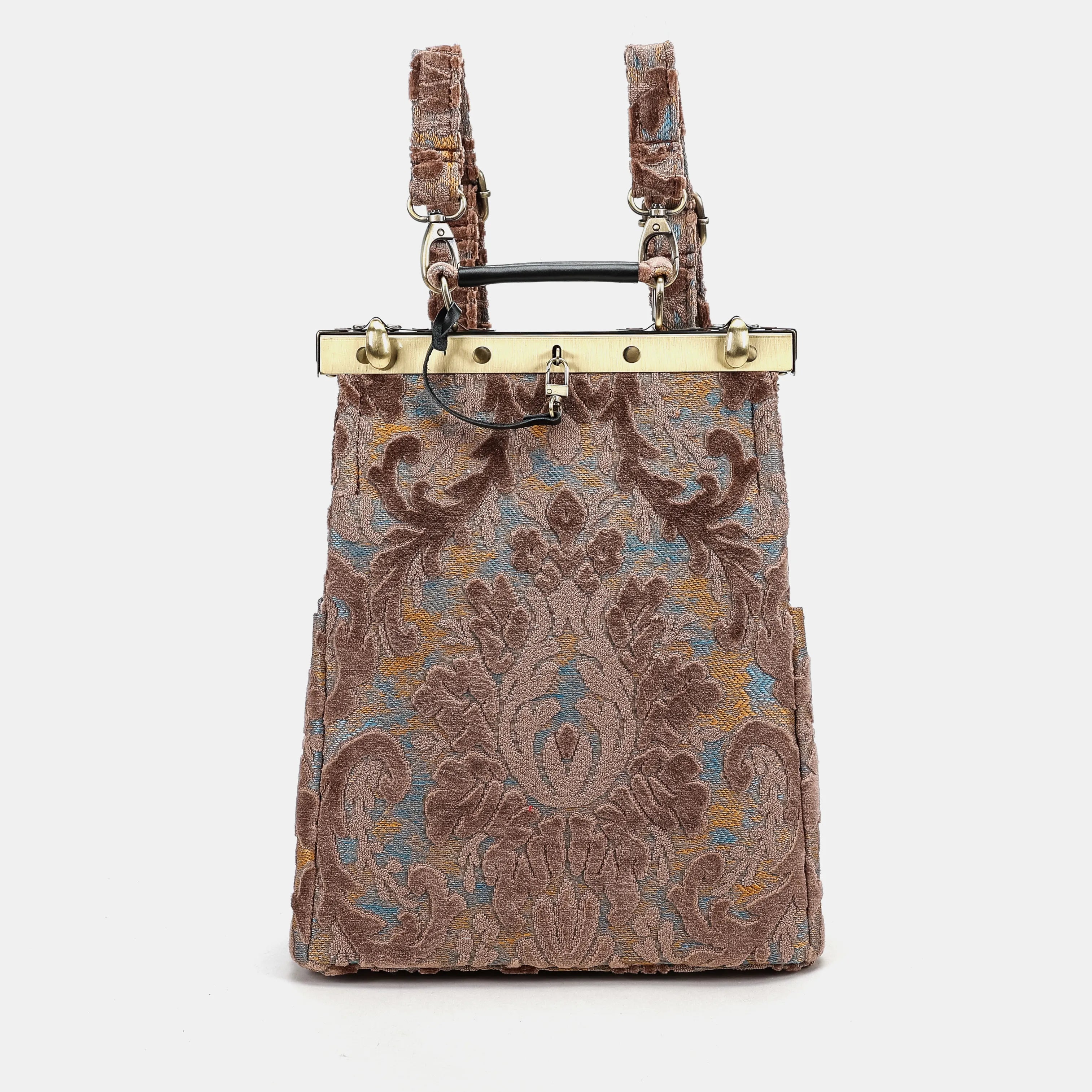 Burnout Velvet Camel Helena Carpet Gladstone Backpack of America main