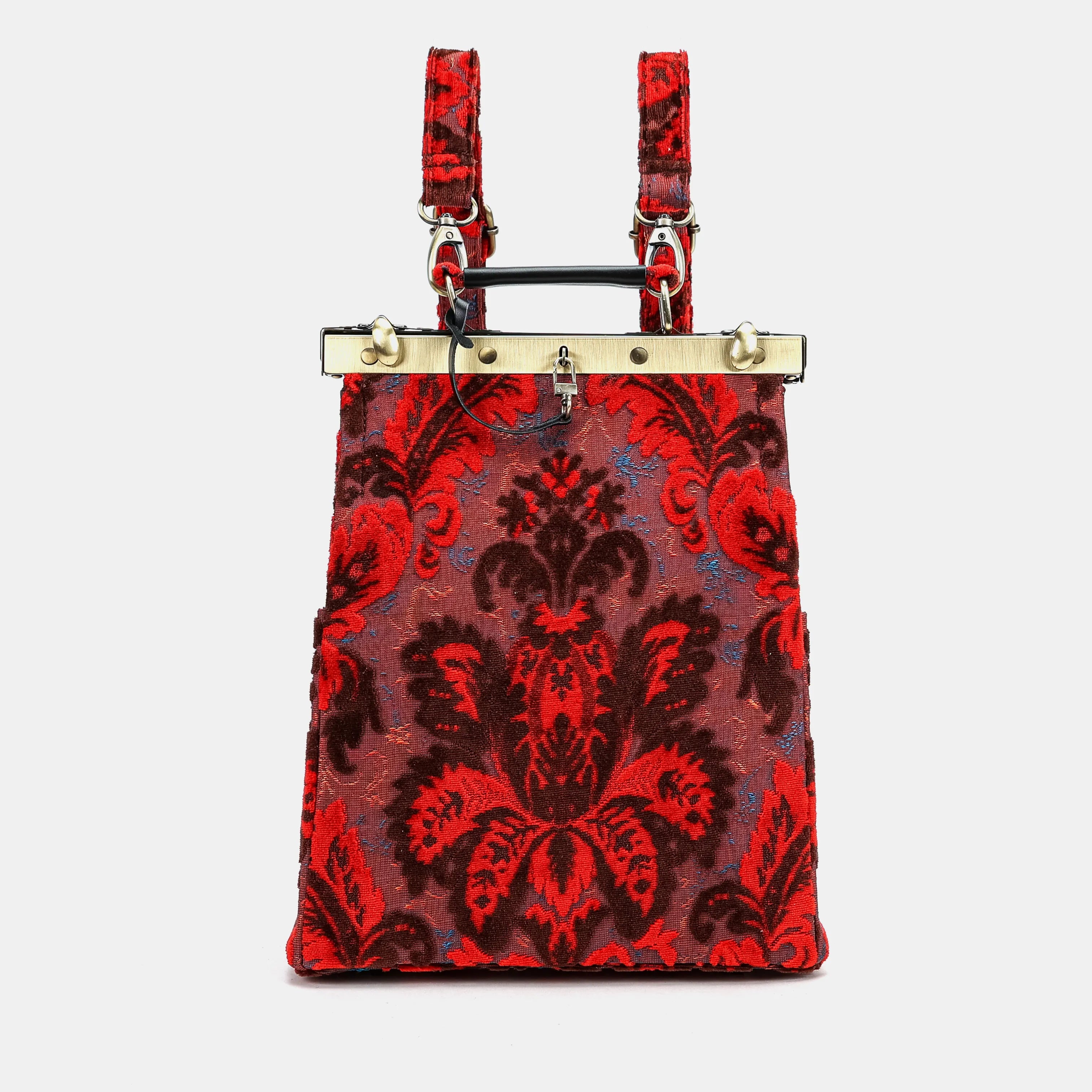 Burnout Velvet Revival Scarlet Helena Carpet Gladstone Backpack main