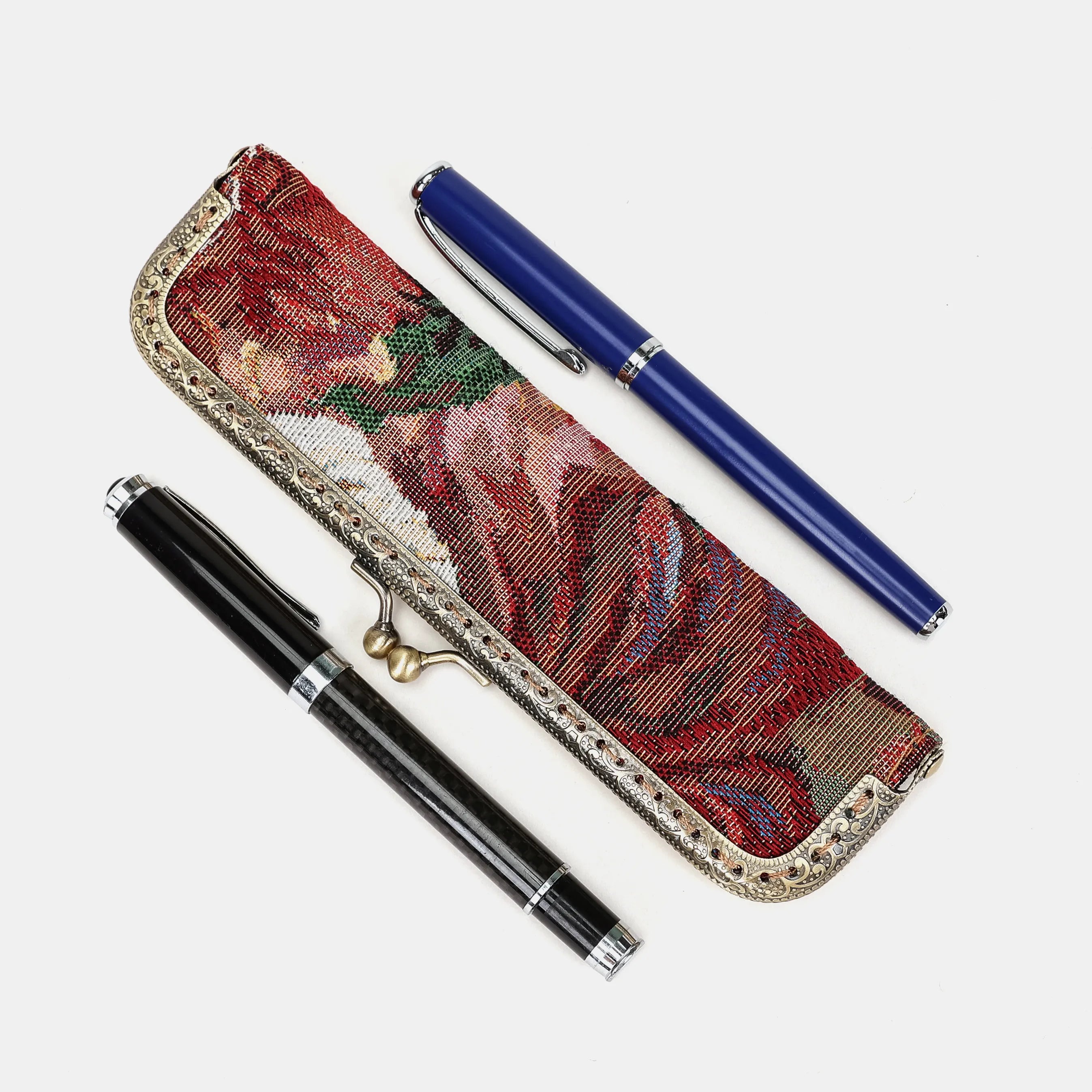 Rose Bush Duo Pen Case Carpetbag of America with pens