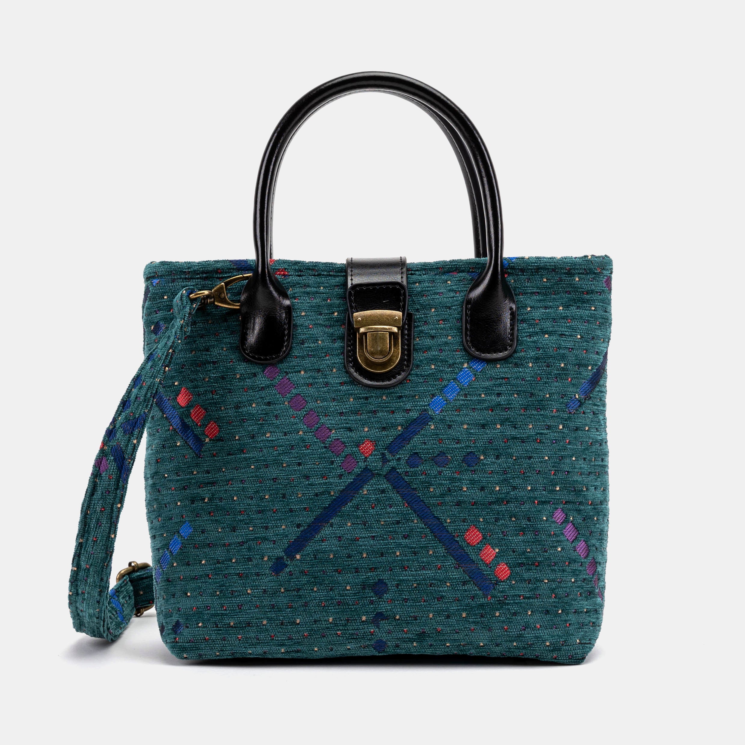 PDX Portland Airport Tuck Lock Carpet Satchel main