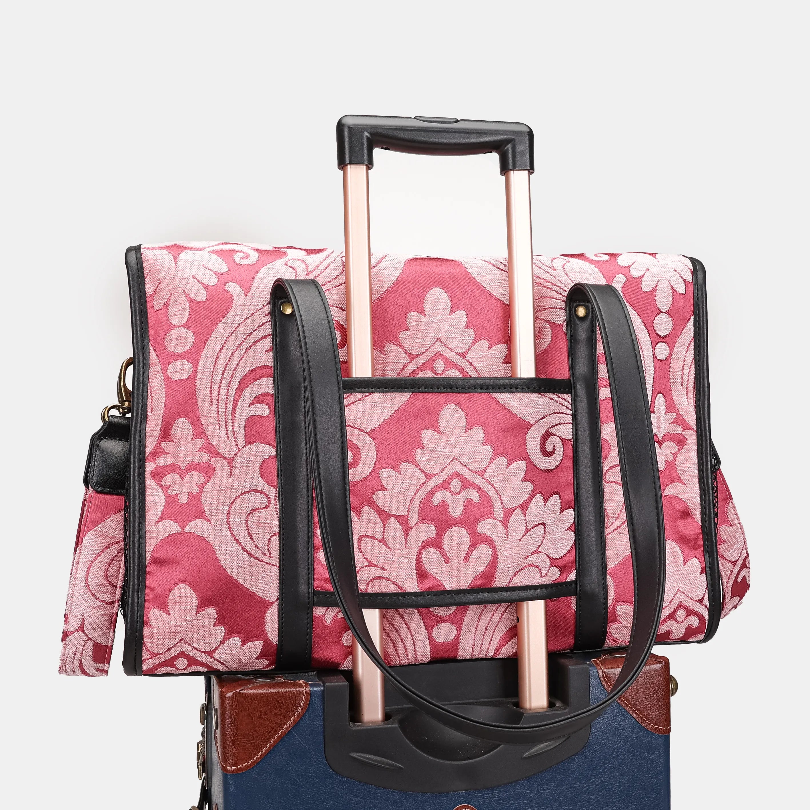 Queen Rose Pink Vintage Carpet Diaper Bag carpetbag of America luggage sleeve