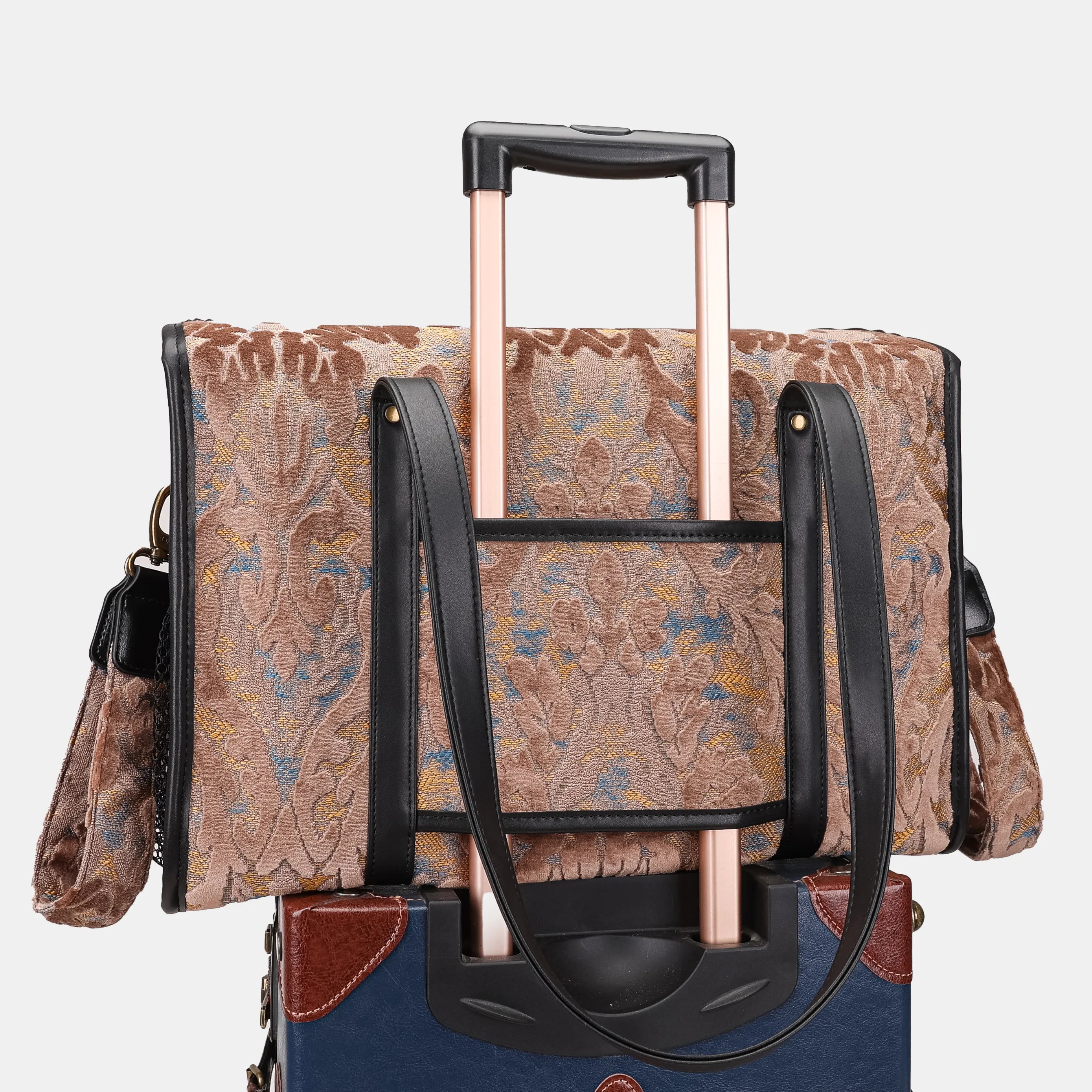 Burnout Velvet Camel Vintage Carpet Diaper Bag of America luggage sleeve
