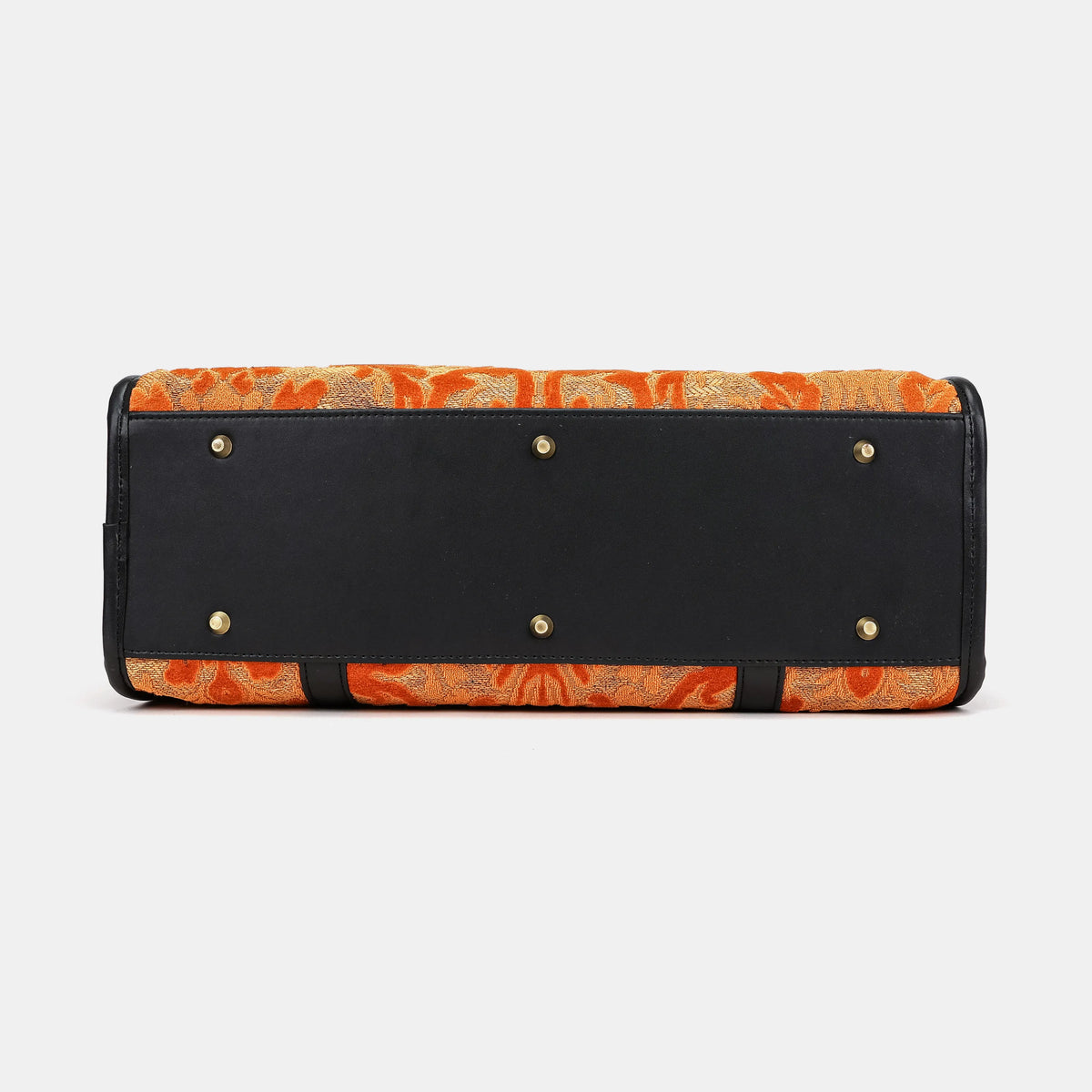 Burnout Velvet Orange Vintage Carpet Diaper Bag Carpetbag of America bottom