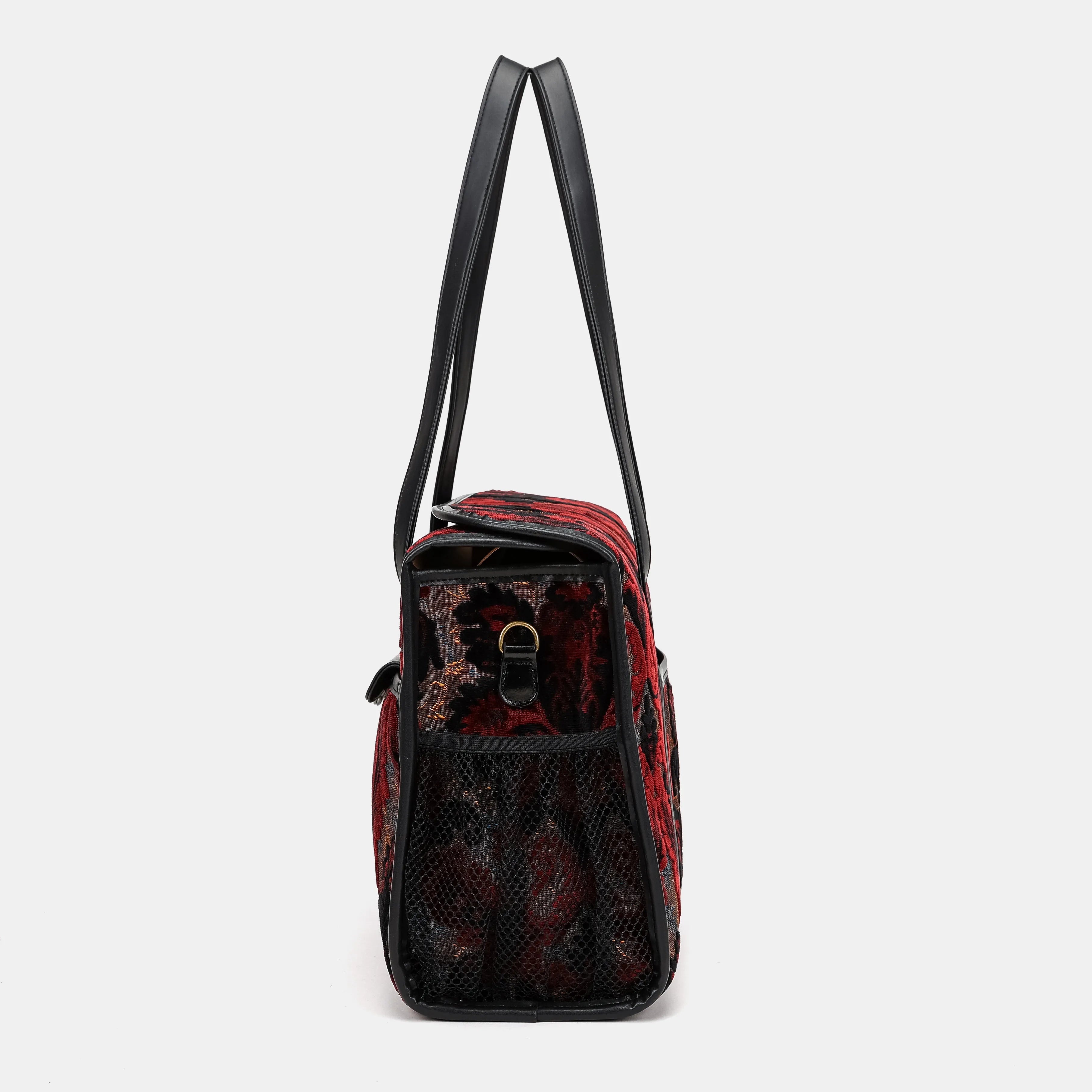 Burnout Velvet Revival Sephia Vintage Carpet Diaper Bag of America side
