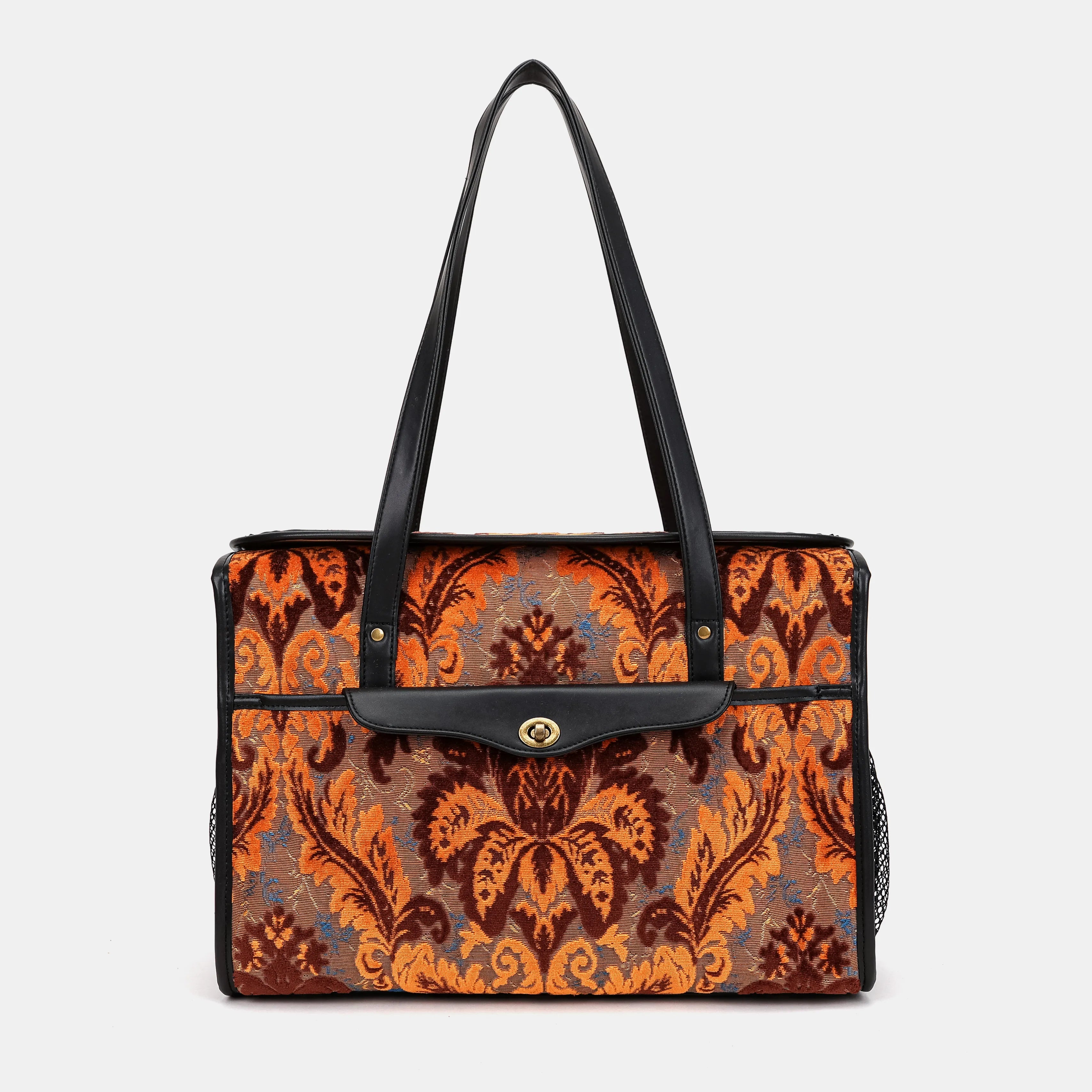 Burnout Velvet Revival Sienna Vintage Carpet Diaper Bag of America main