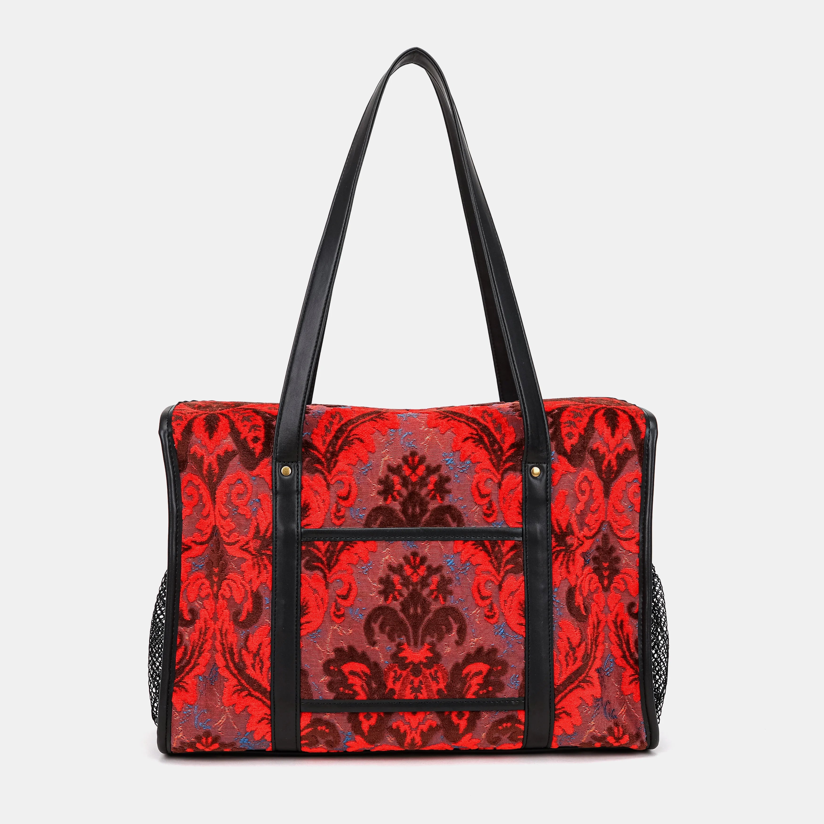 Burnout Velvet Revival Scarlet Vintage Carpet Diaper Bag of America back