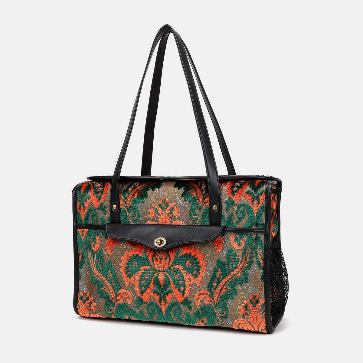 Burnout Velvet Revival Jade Vintage Carpet Diaper Bag of America front side